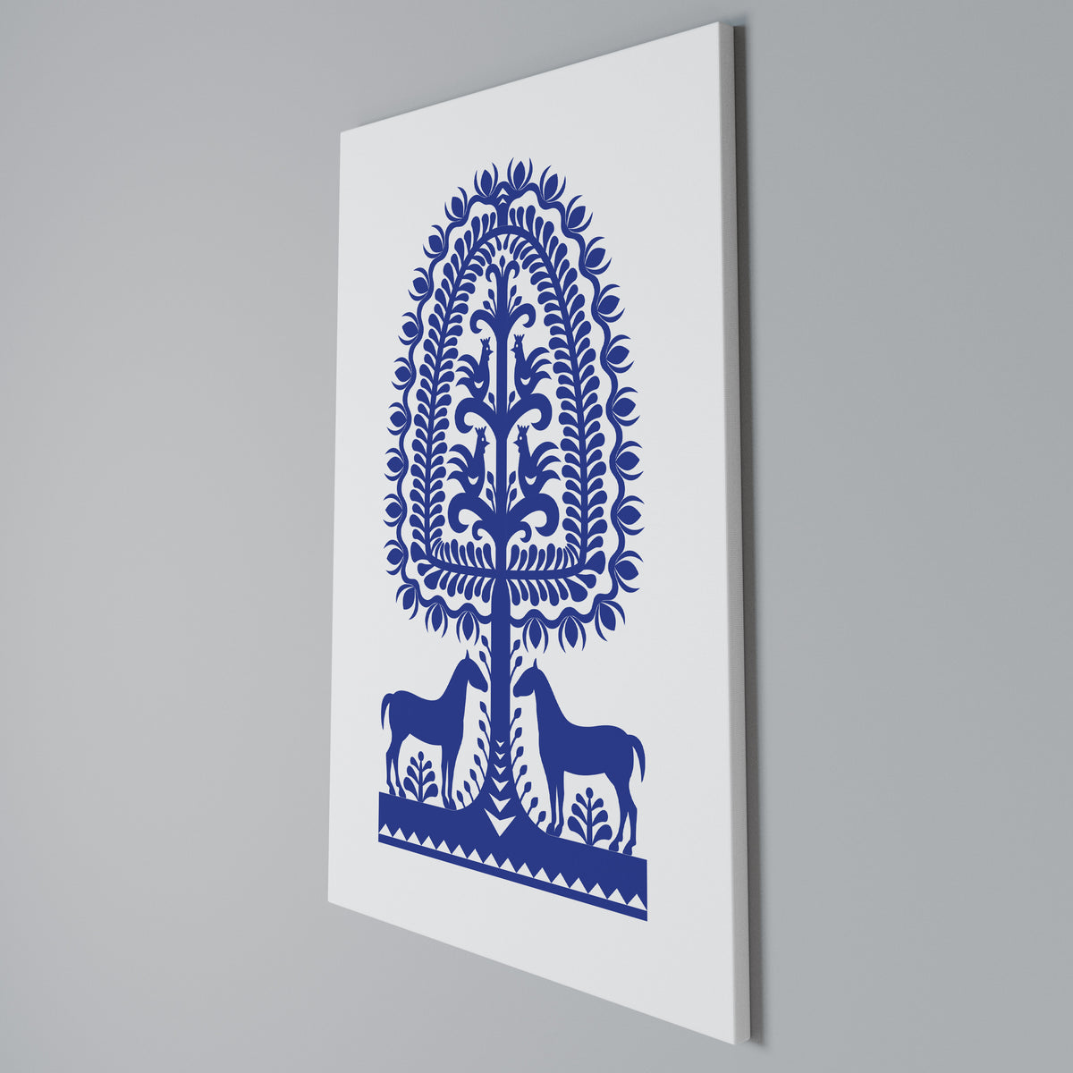 POLISH FOLK ART Pionowy obraz na płótnie