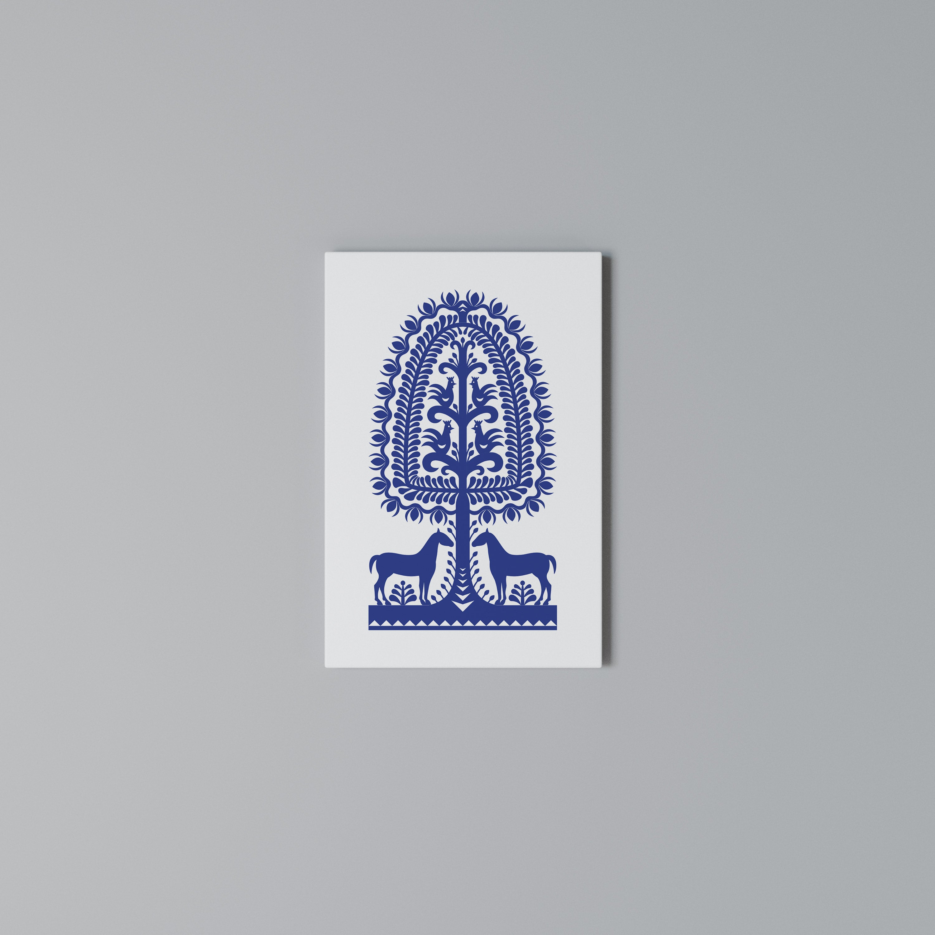 POLISH FOLK ART Pionowy obraz na płótnie