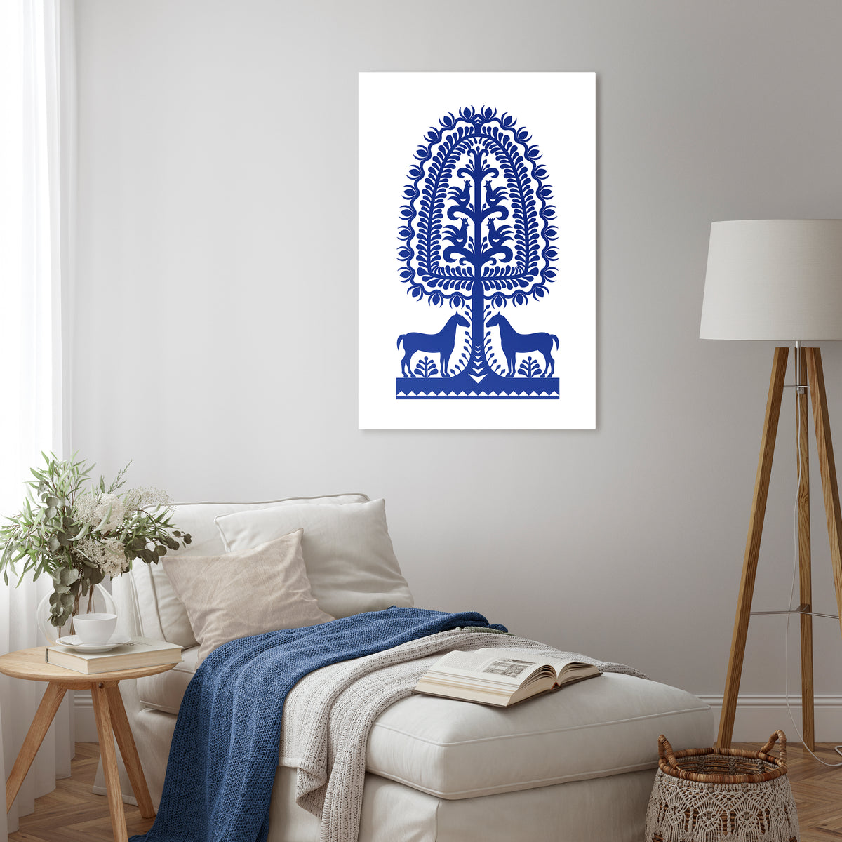 POLISH FOLK ART Pionowy obraz na płótnie