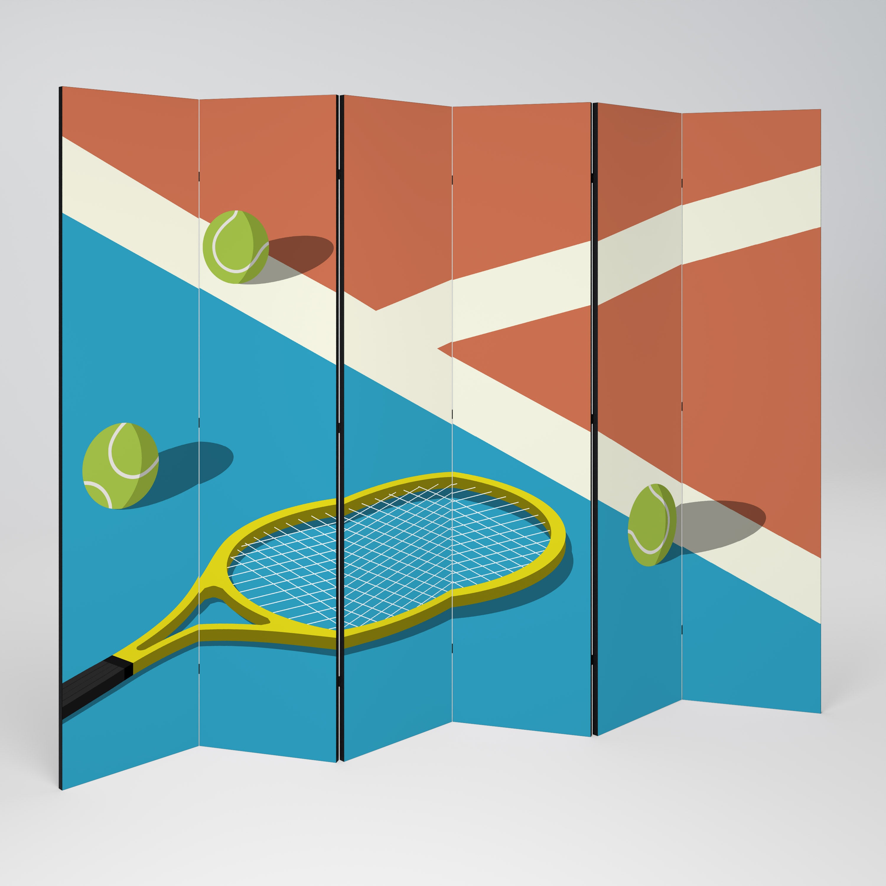 TENNIS ESSENTIALS Dekoracyjny parawan 6-skrzydłowy