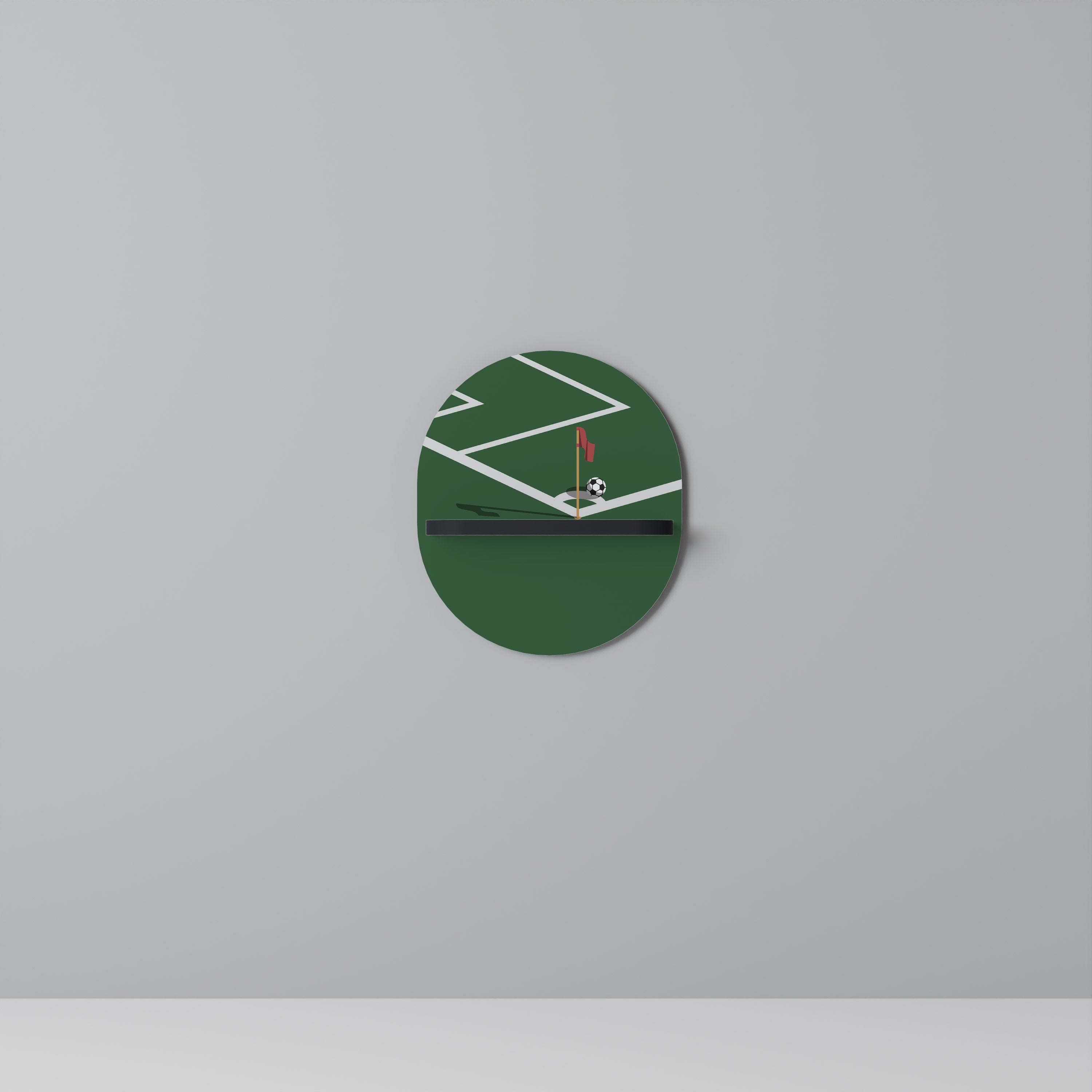 FOOTBALL ACTION Półka owalna Czarna