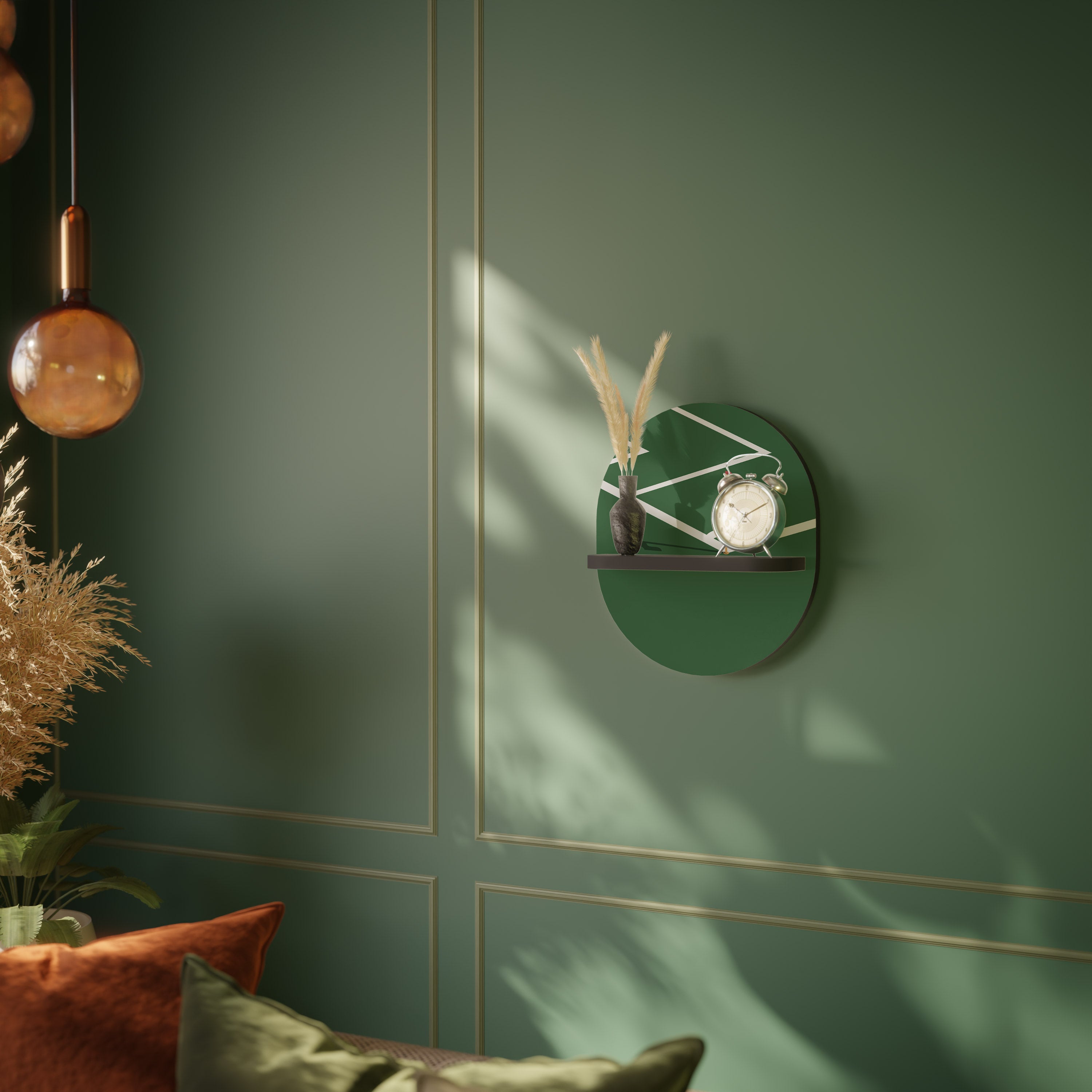 FOOTBALL ACTION Półka owalna Czarna