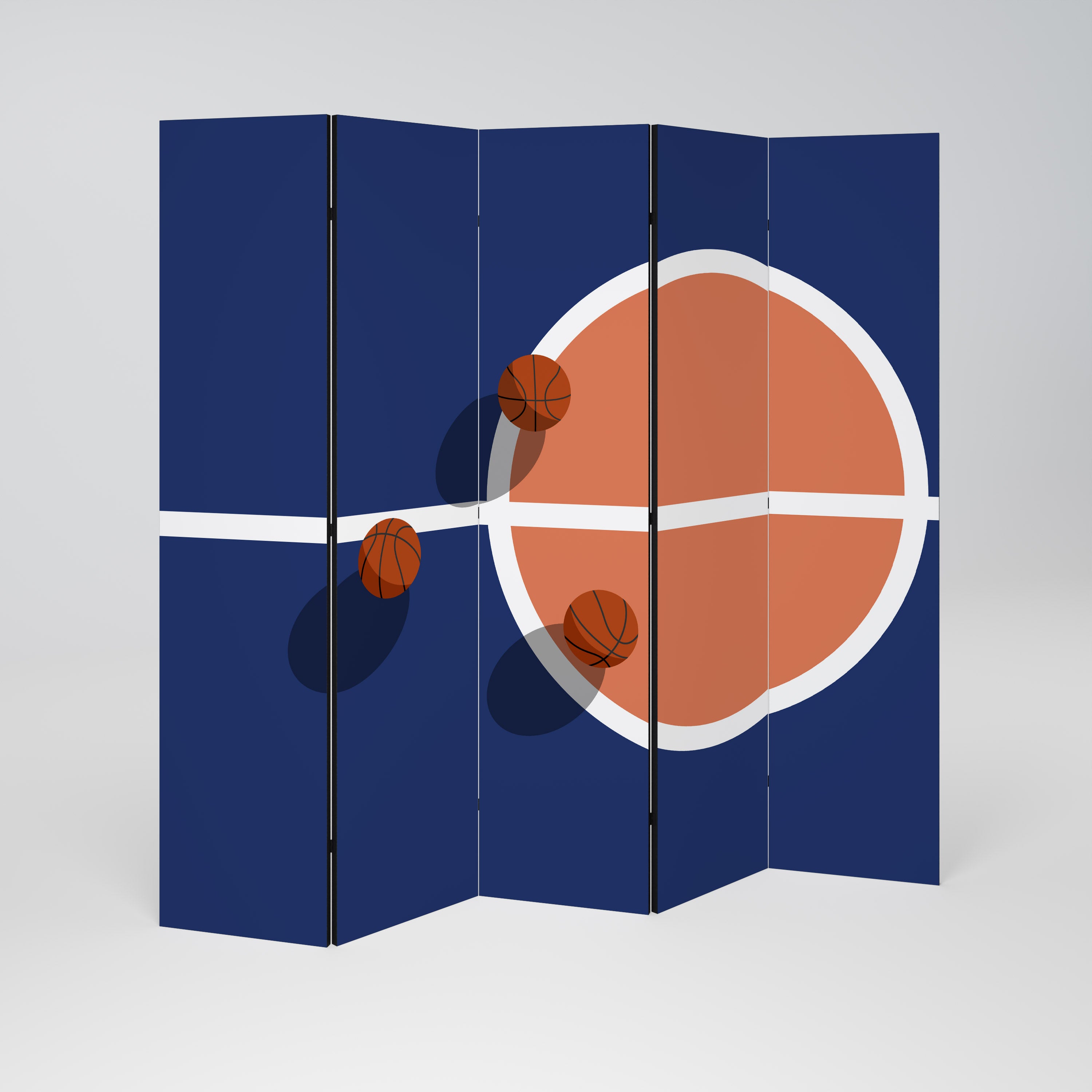BASKETBALL CHALLENGE Dekoracyjny parawan 5-skrzydłowy