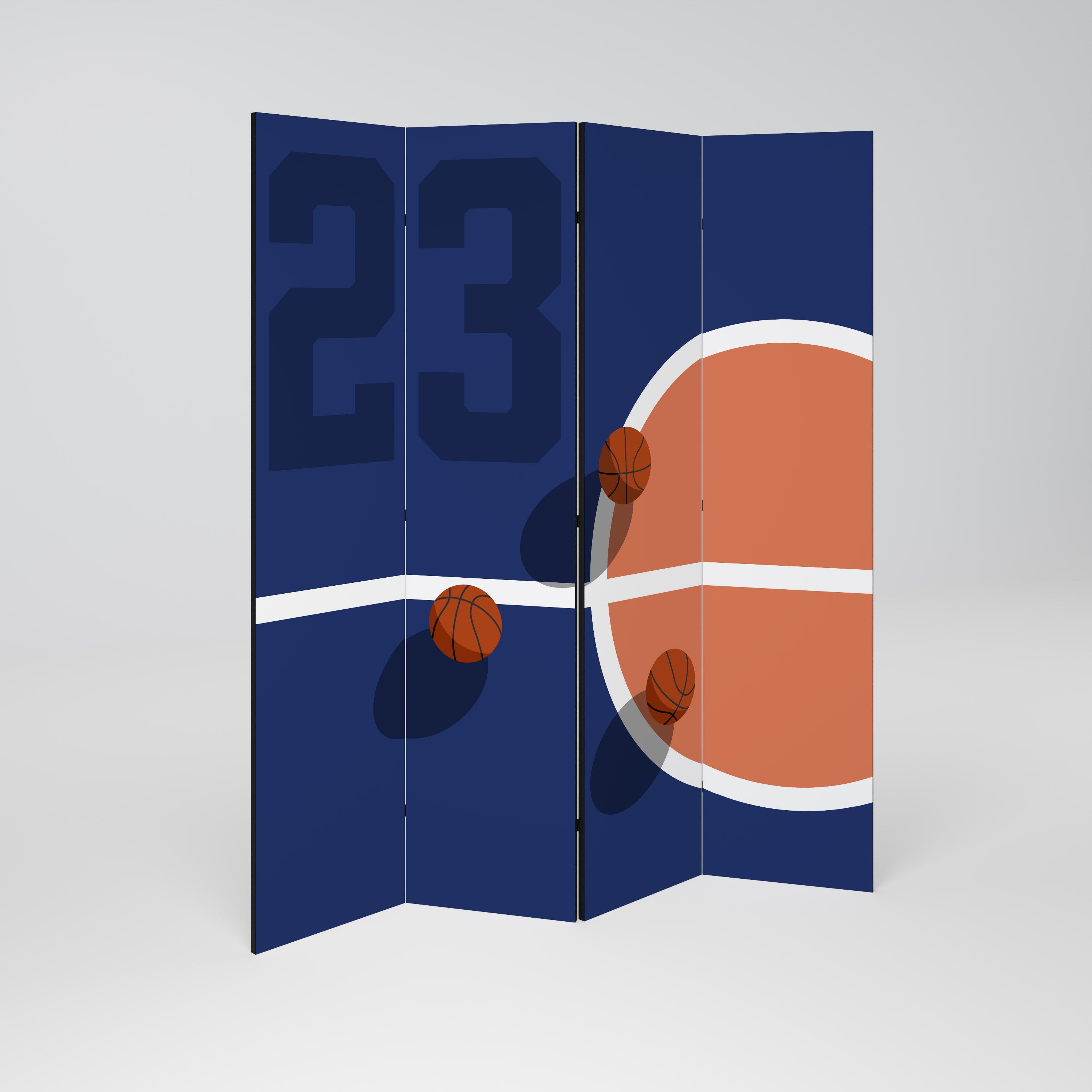FAMOUS NUMBER 23 Dekoracyjny parawan 4-skrzydłowy