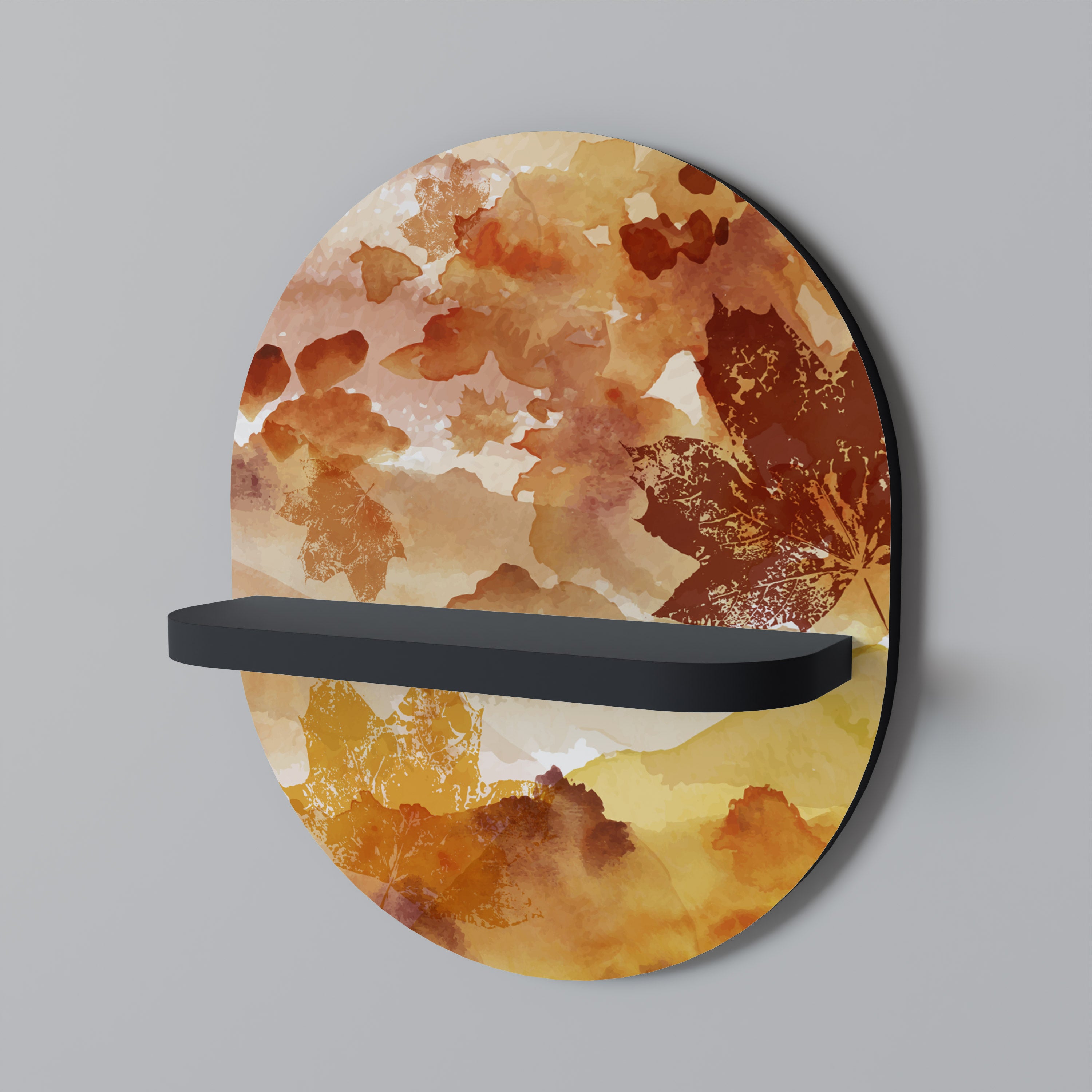 TRACES OF AUTUMN Półka owalna Czarna