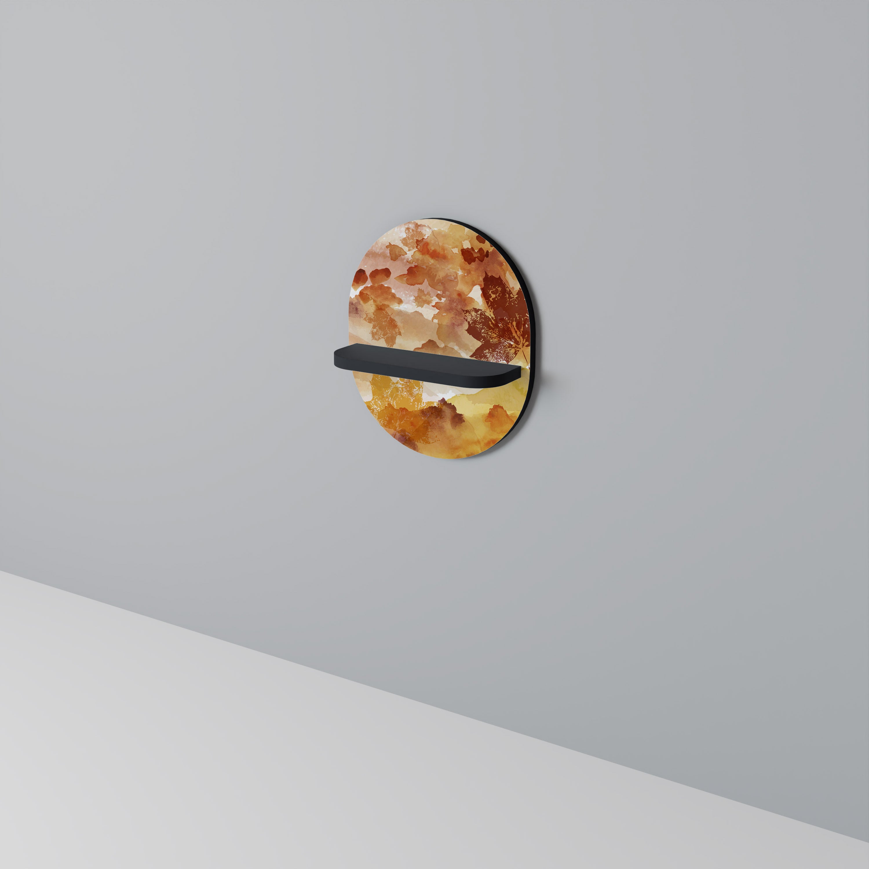 TRACES OF AUTUMN Półka owalna Czarna