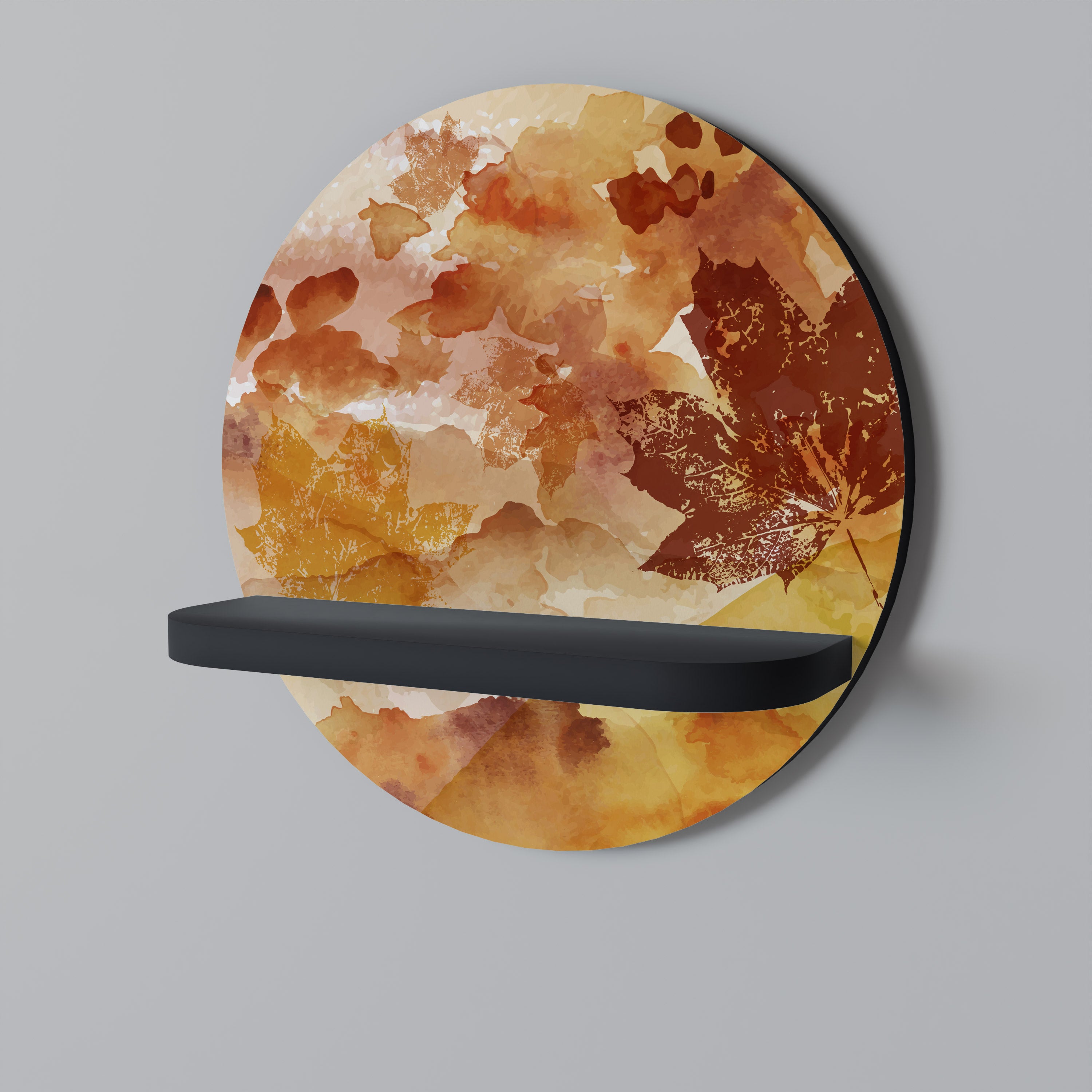 TRACES OF AUTUMN Półka okrągła Czarna