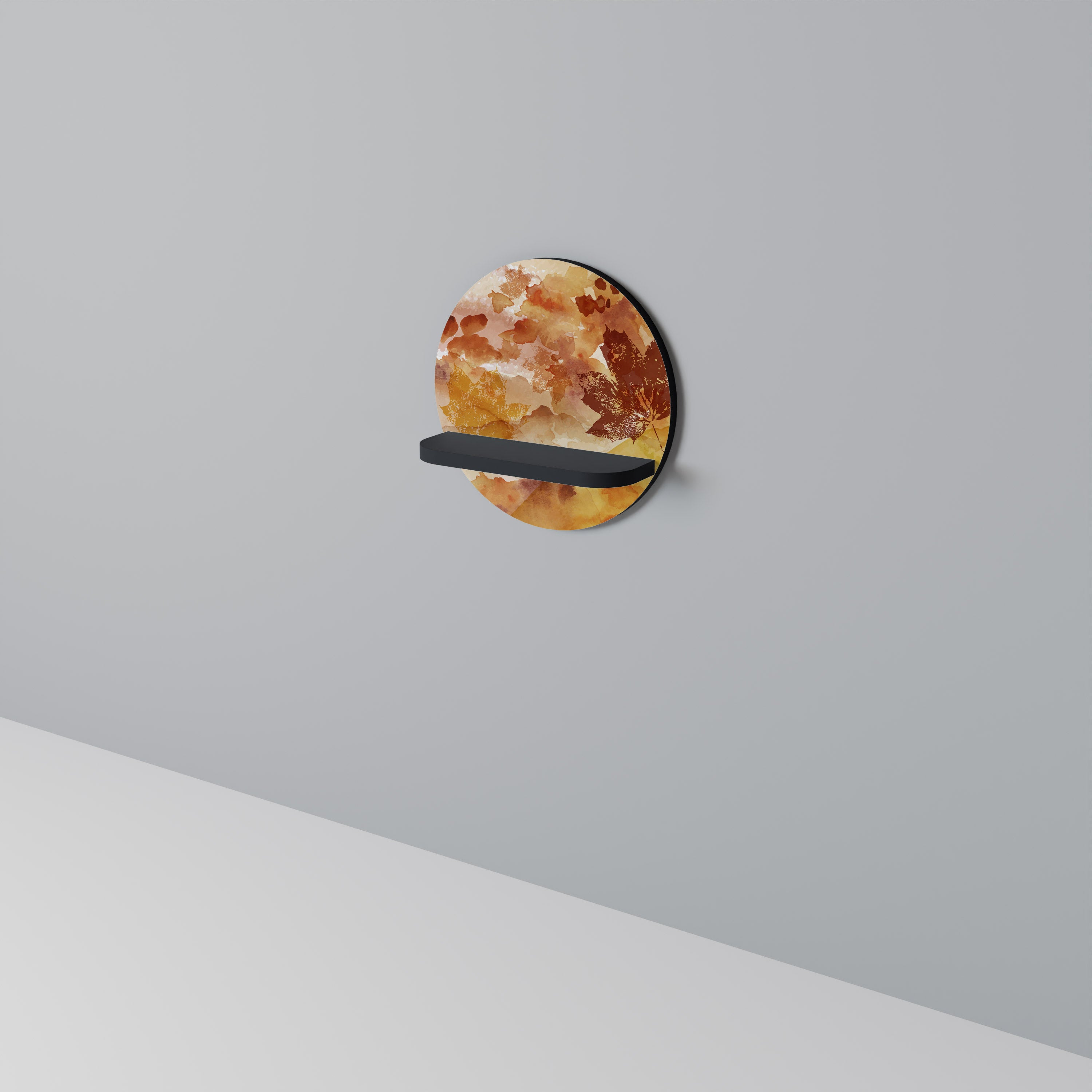 TRACES OF AUTUMN Półka okrągła Czarna