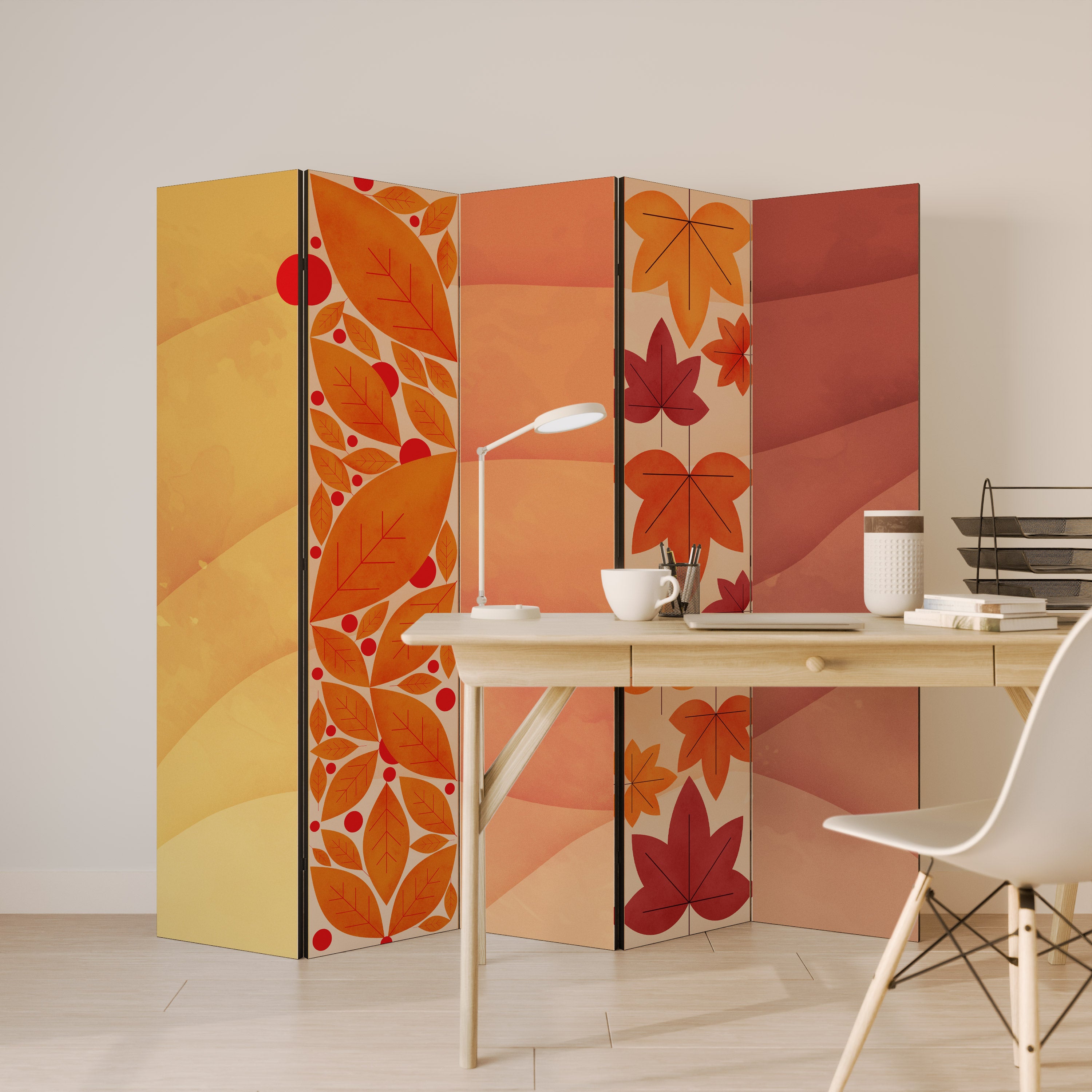 VIBRANT FALL FOLIAGE Dekoracyjny parawan 5-skrzydłowy