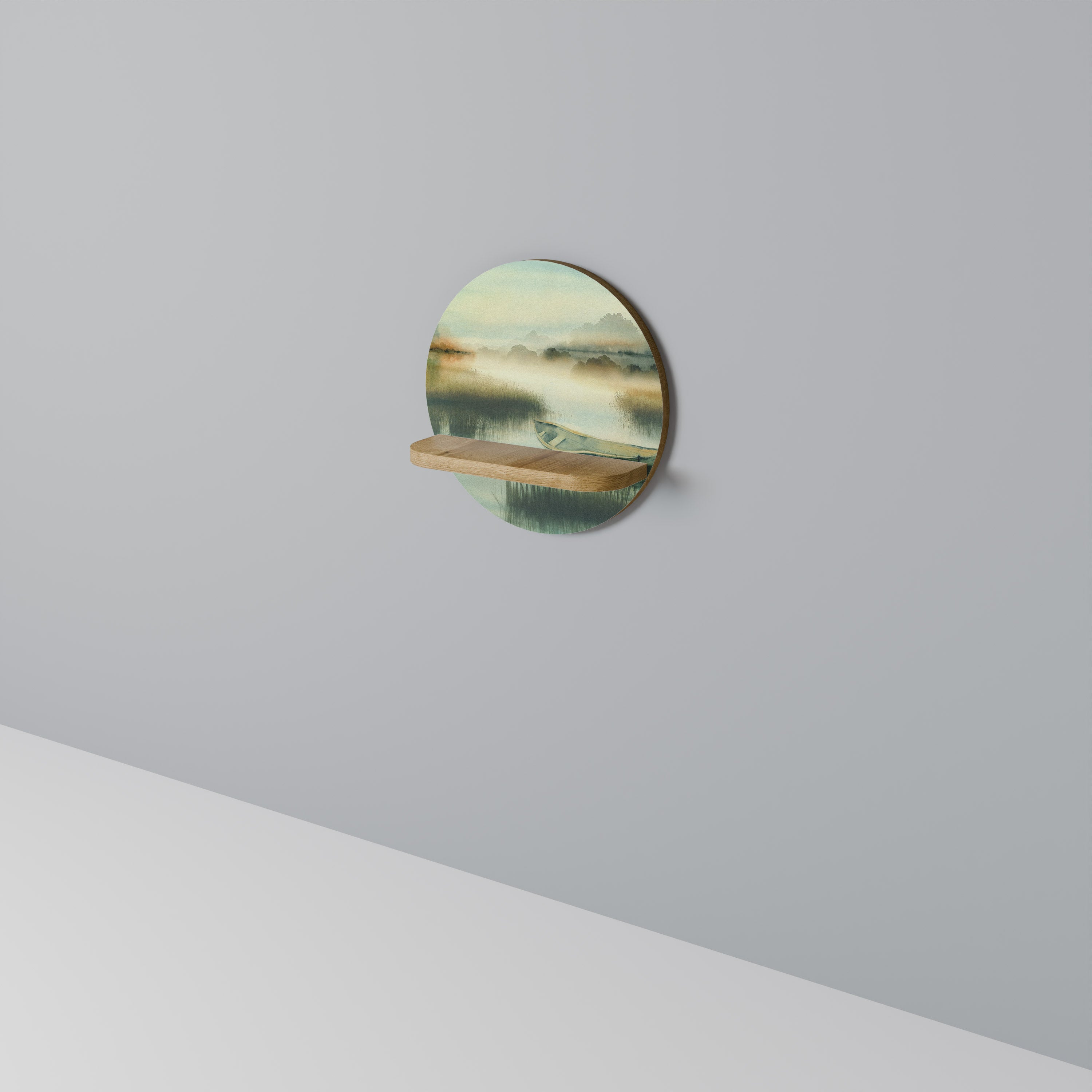 MORNING BY THE LAKE Półka okrągła