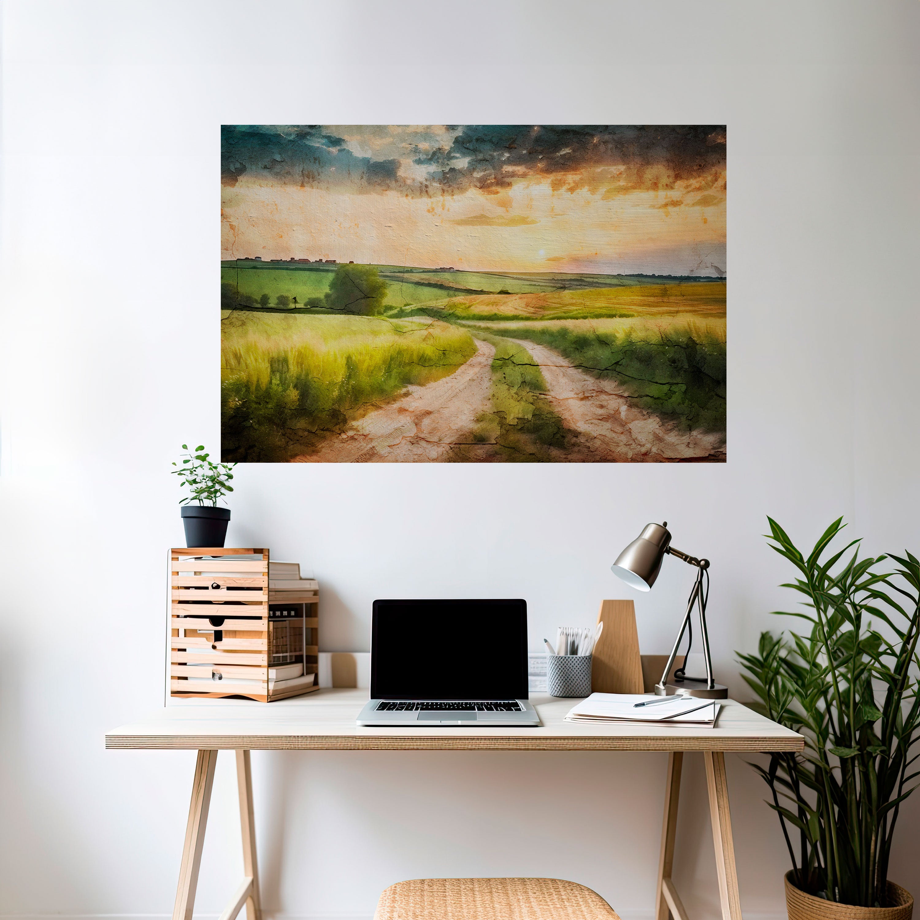 SUNSET PATH Naklejka/Plakat poziomy