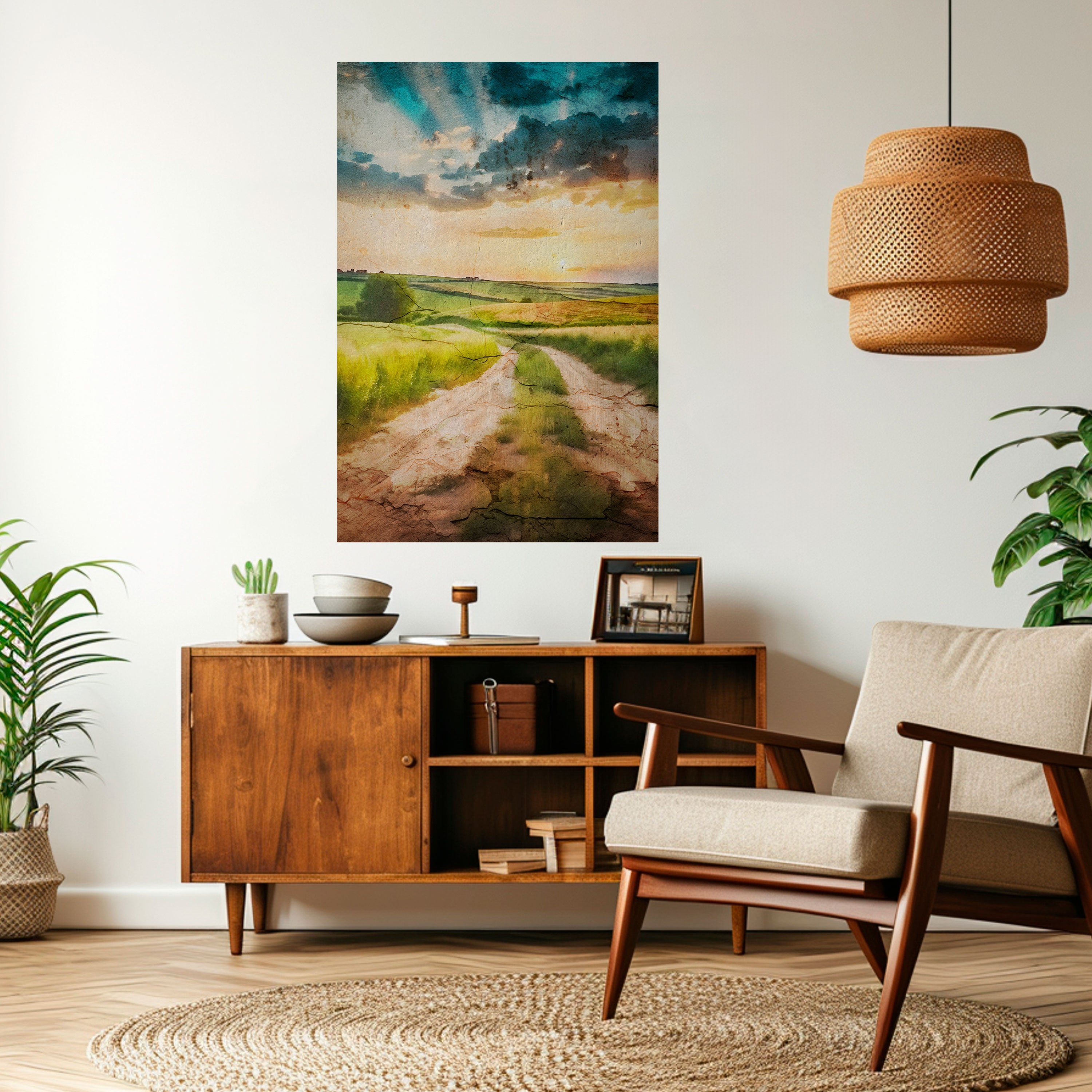 SUNSET PATH Naklejka/Plakat pionowy