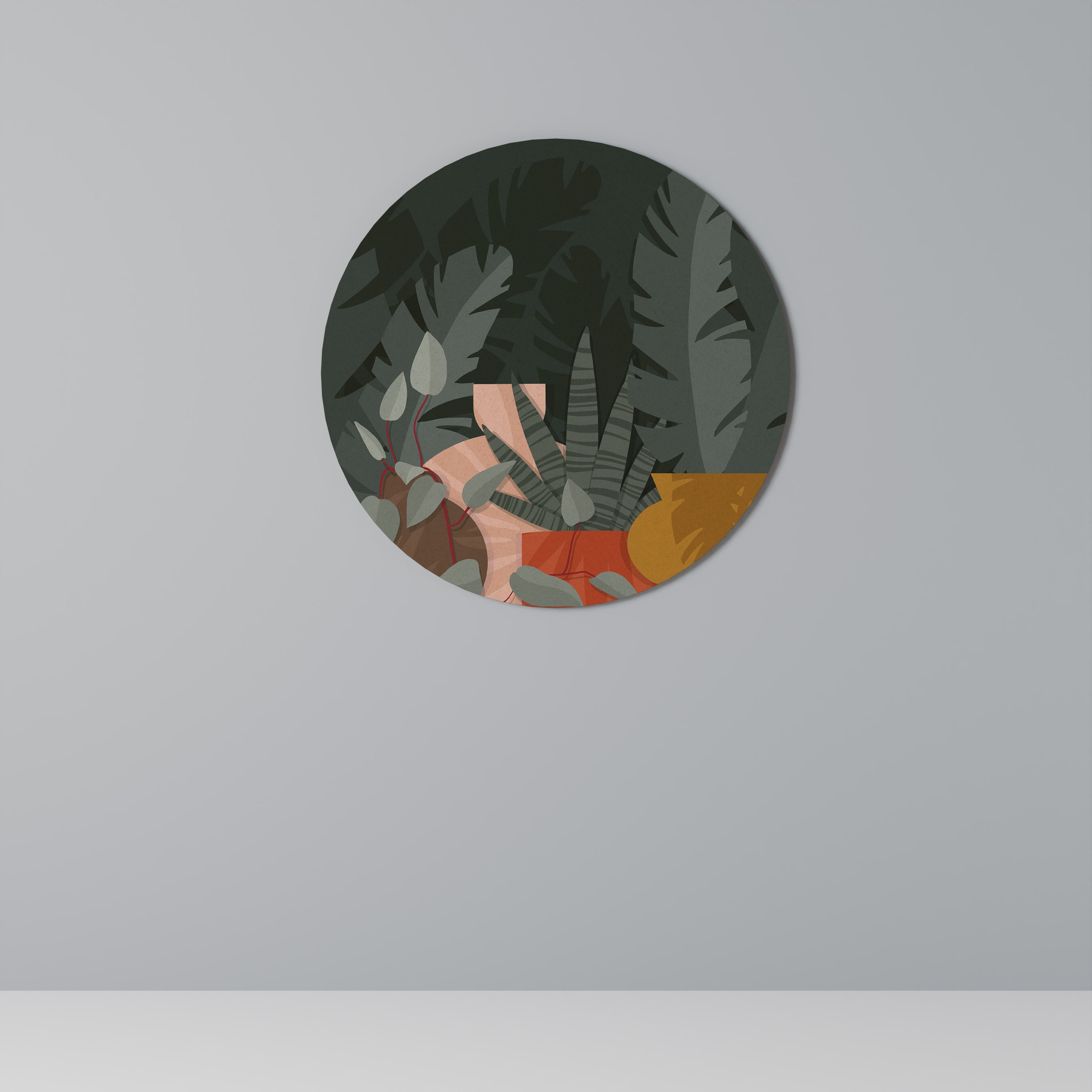 TROPICAL COMPOSITION Obraz okrągły