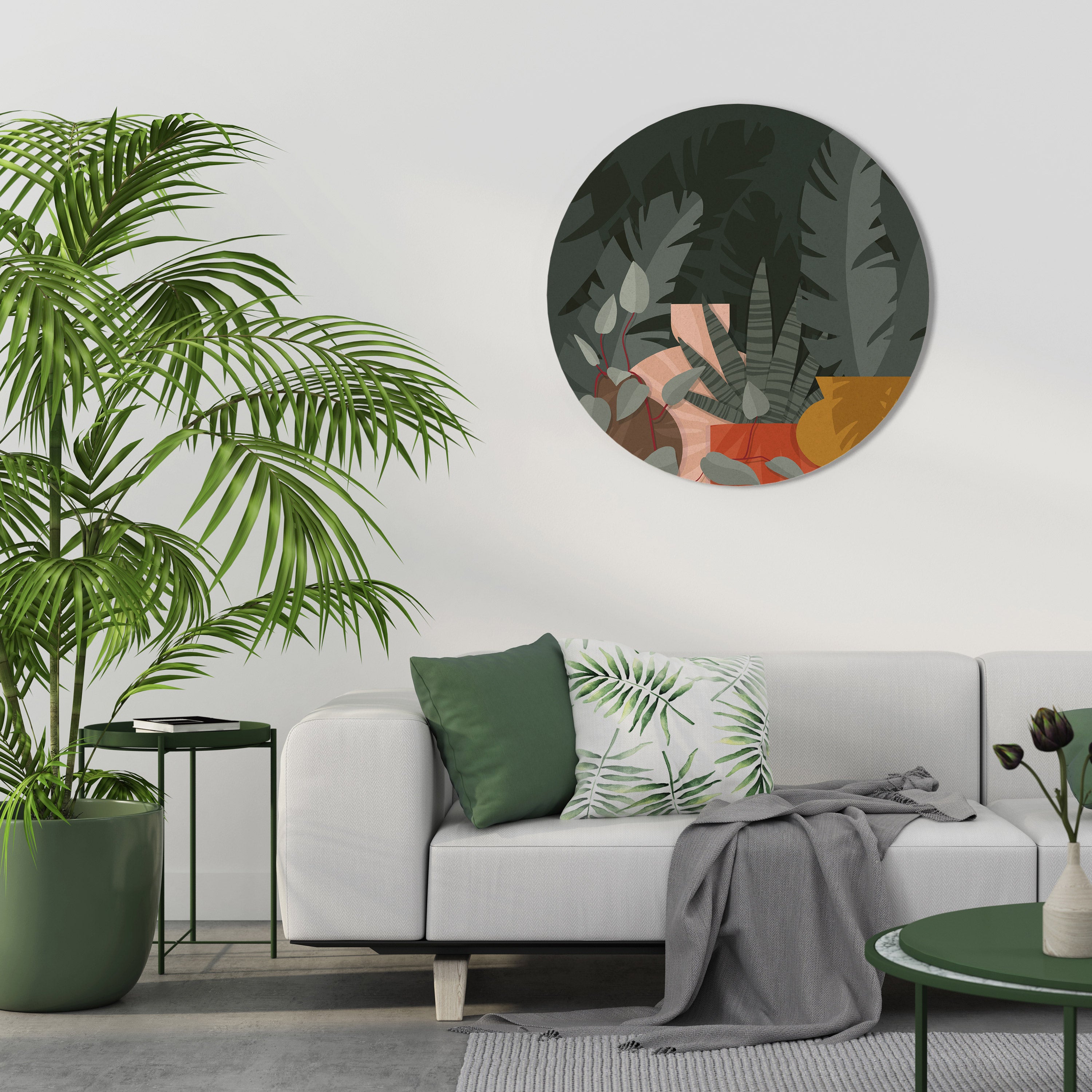 TROPICAL COMPOSITION Obraz okrągły