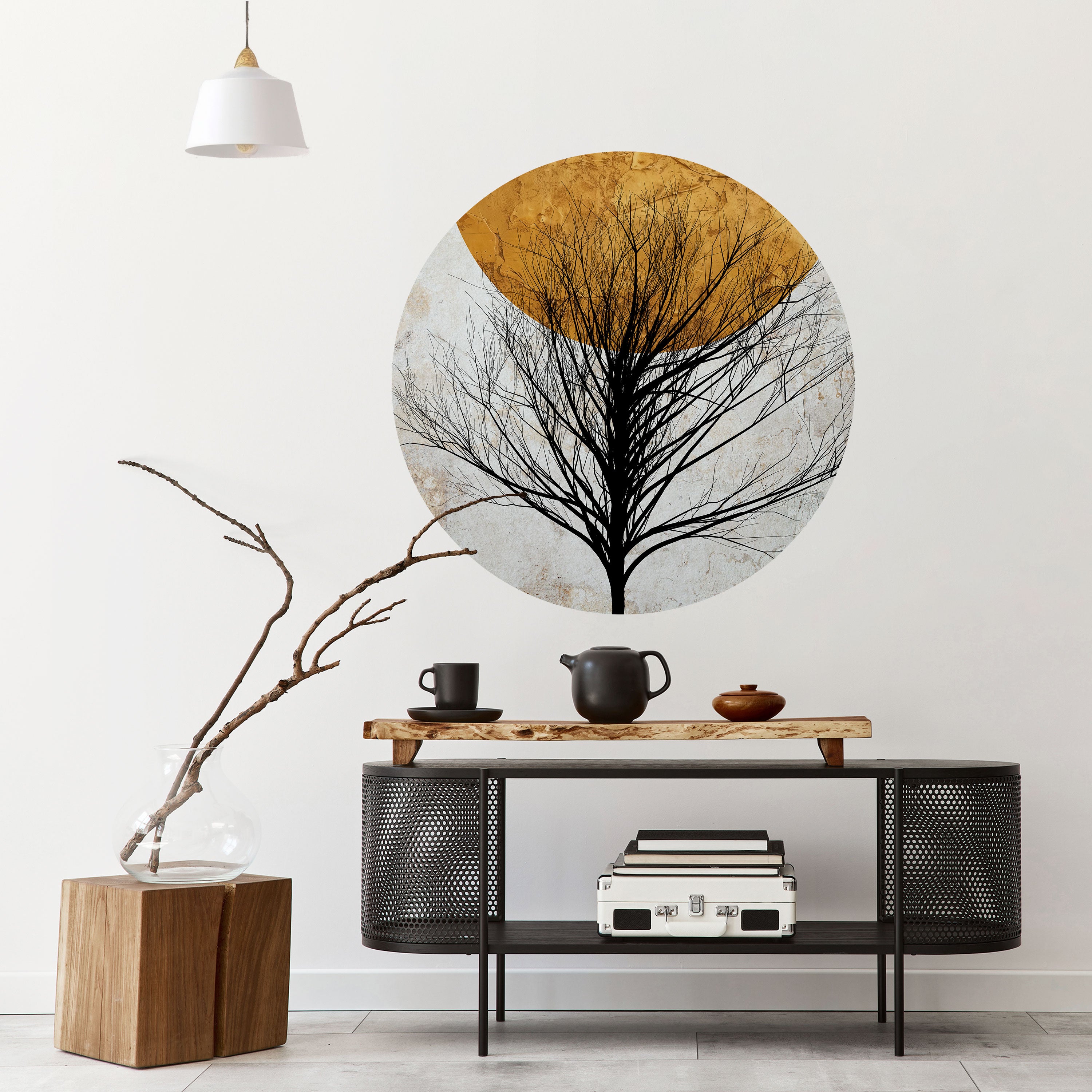 LONELY TREE Naklejka okrągła