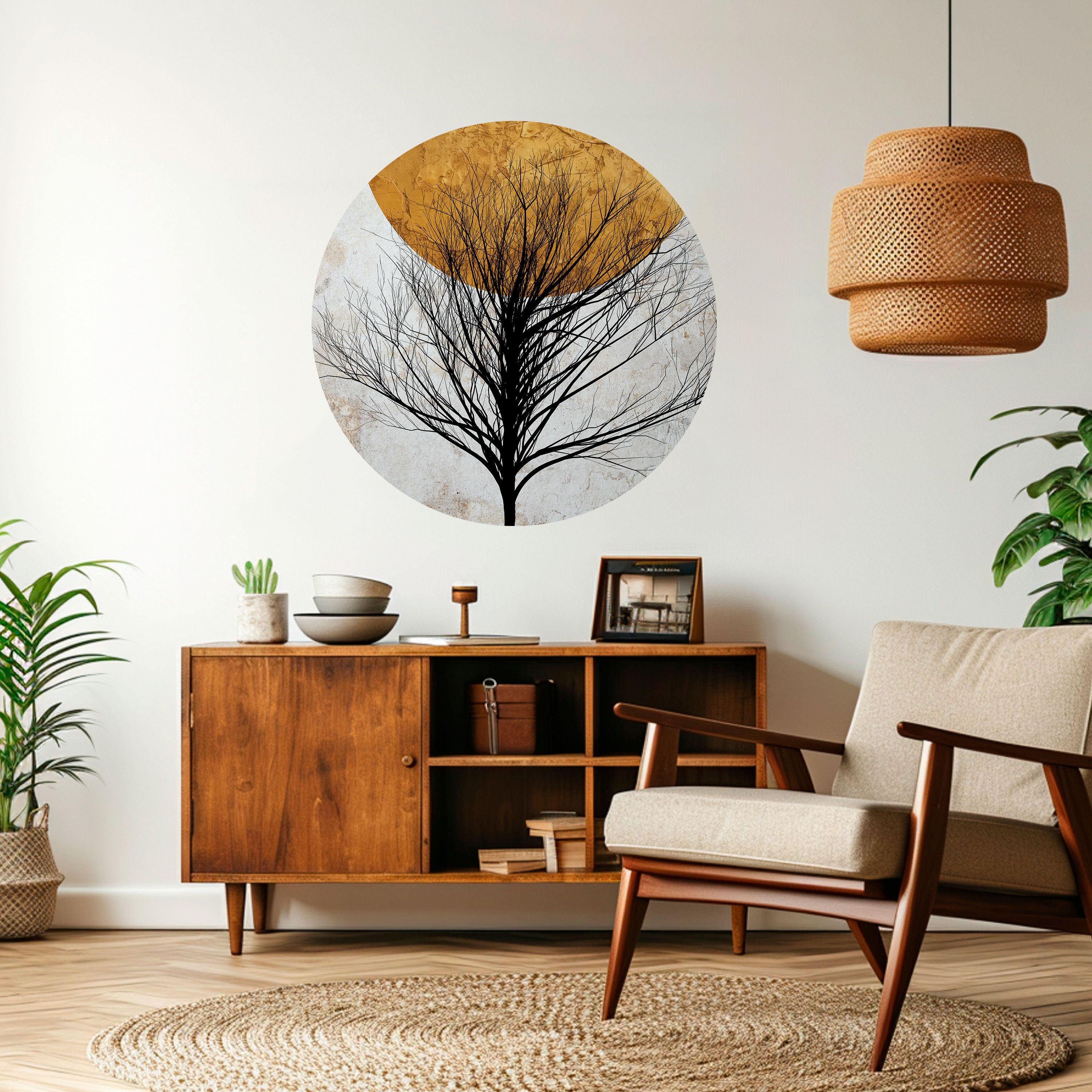 LONELY TREE Naklejka okrągła