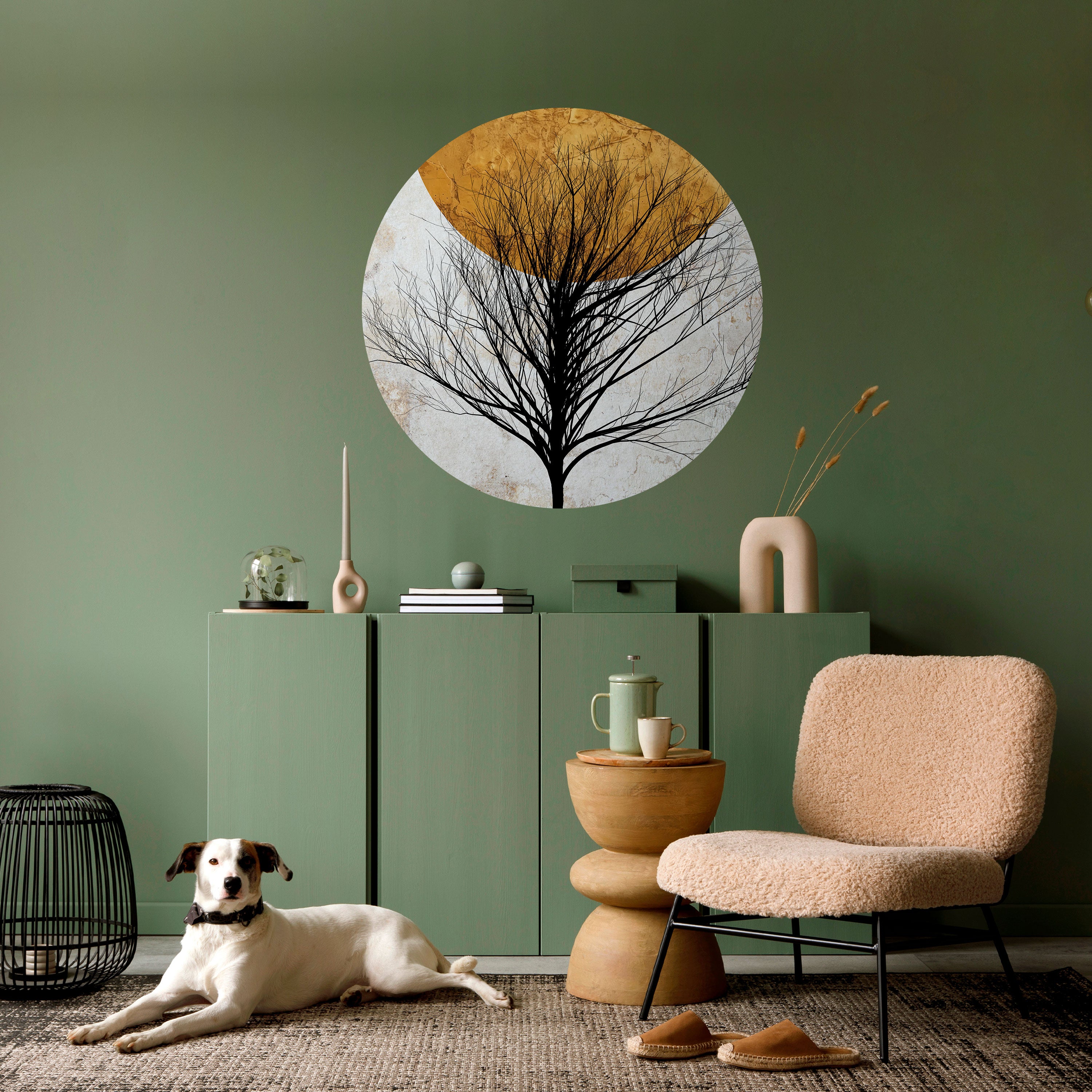 LONELY TREE Naklejka okrągła