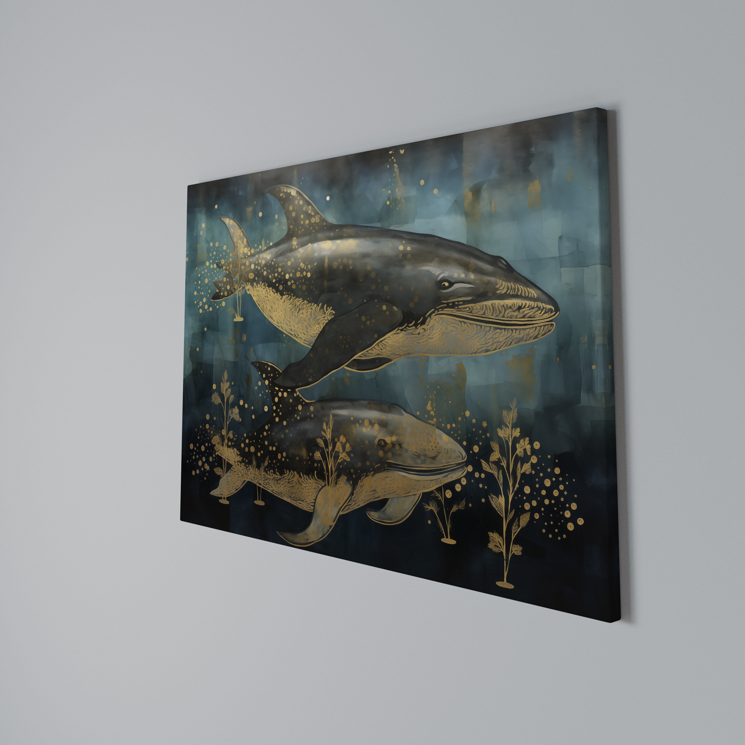 AQUATIC ELEGANCE Poziomy obraz na płótnie