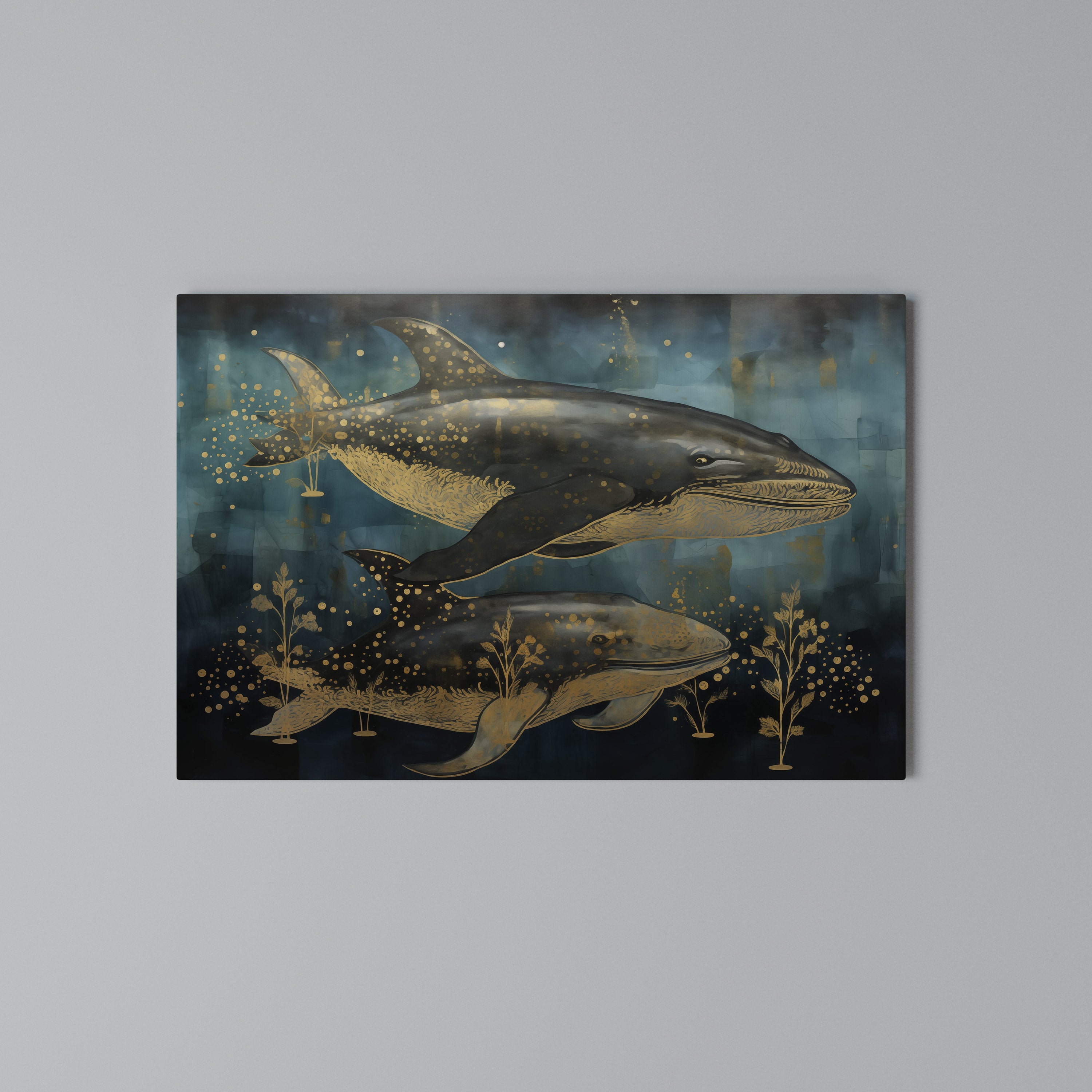 AQUATIC ELEGANCE Poziomy obraz na płótnie