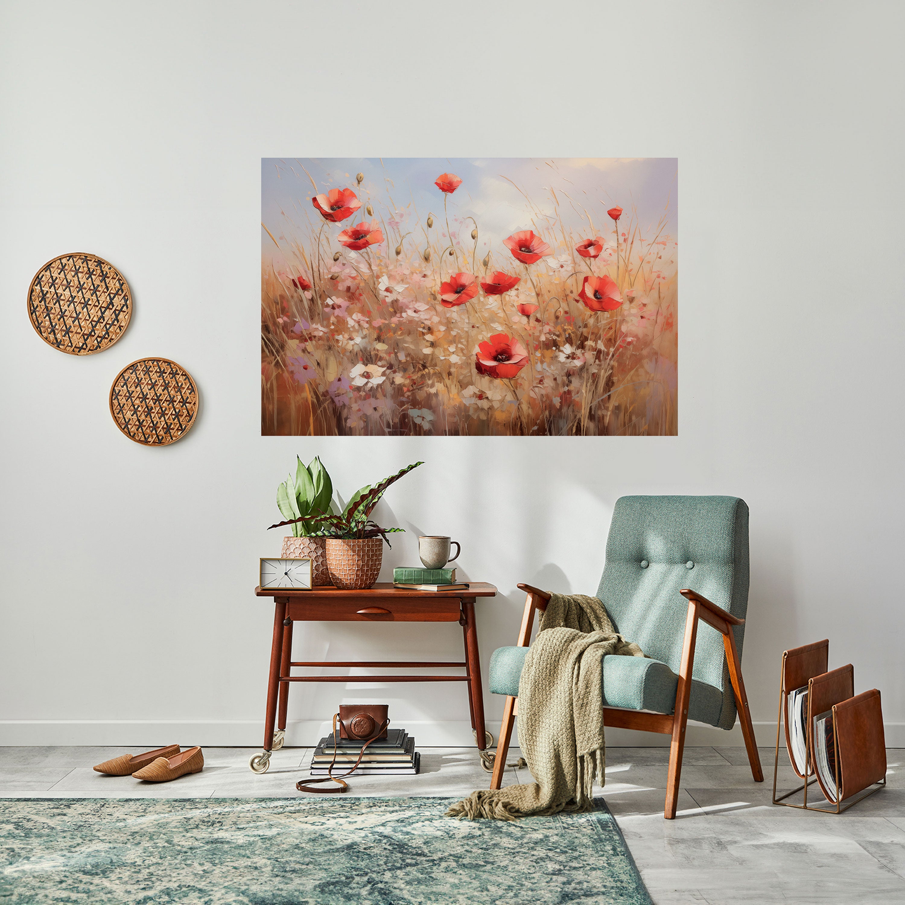 POPPY DREAMSCAPE Naklejka/Plakat poziomy