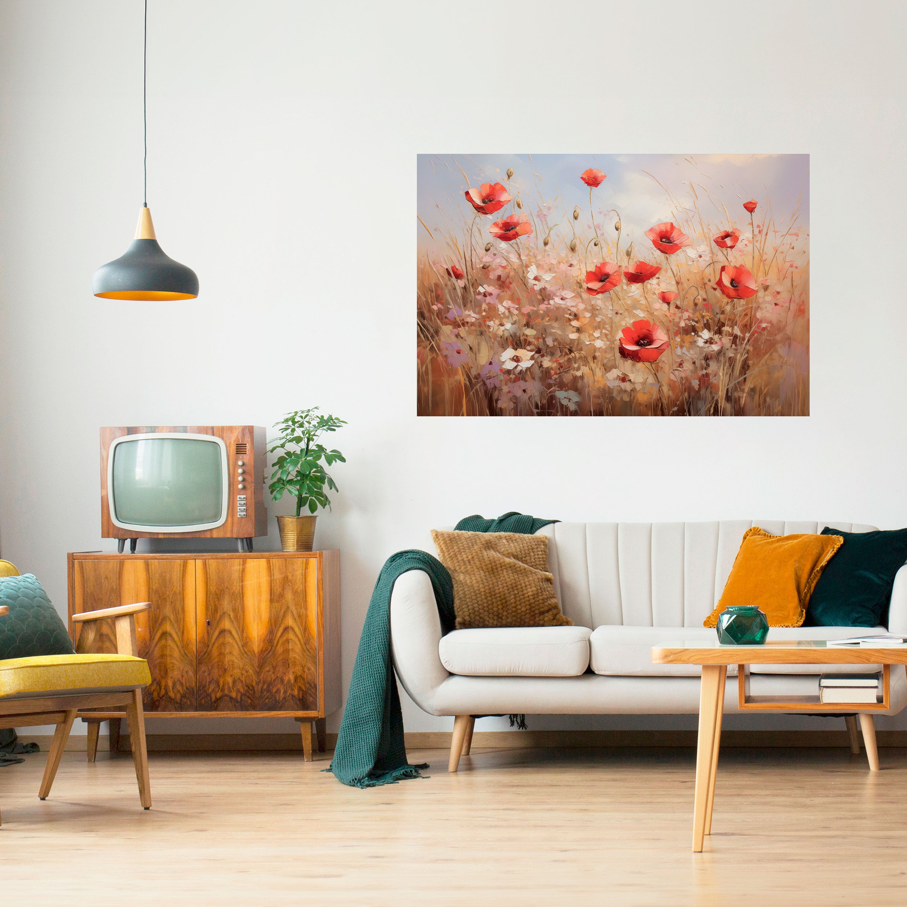 POPPY DREAMSCAPE Naklejka/Plakat poziomy