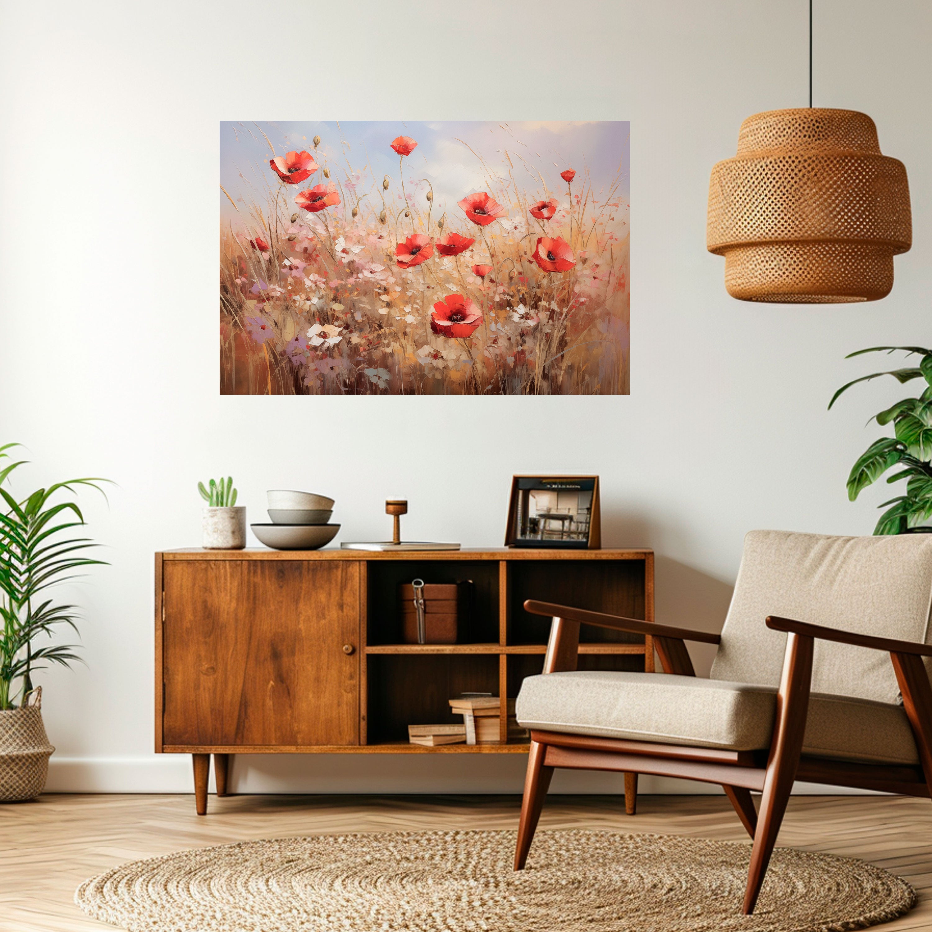 POPPY DREAMSCAPE Naklejka/Plakat poziomy