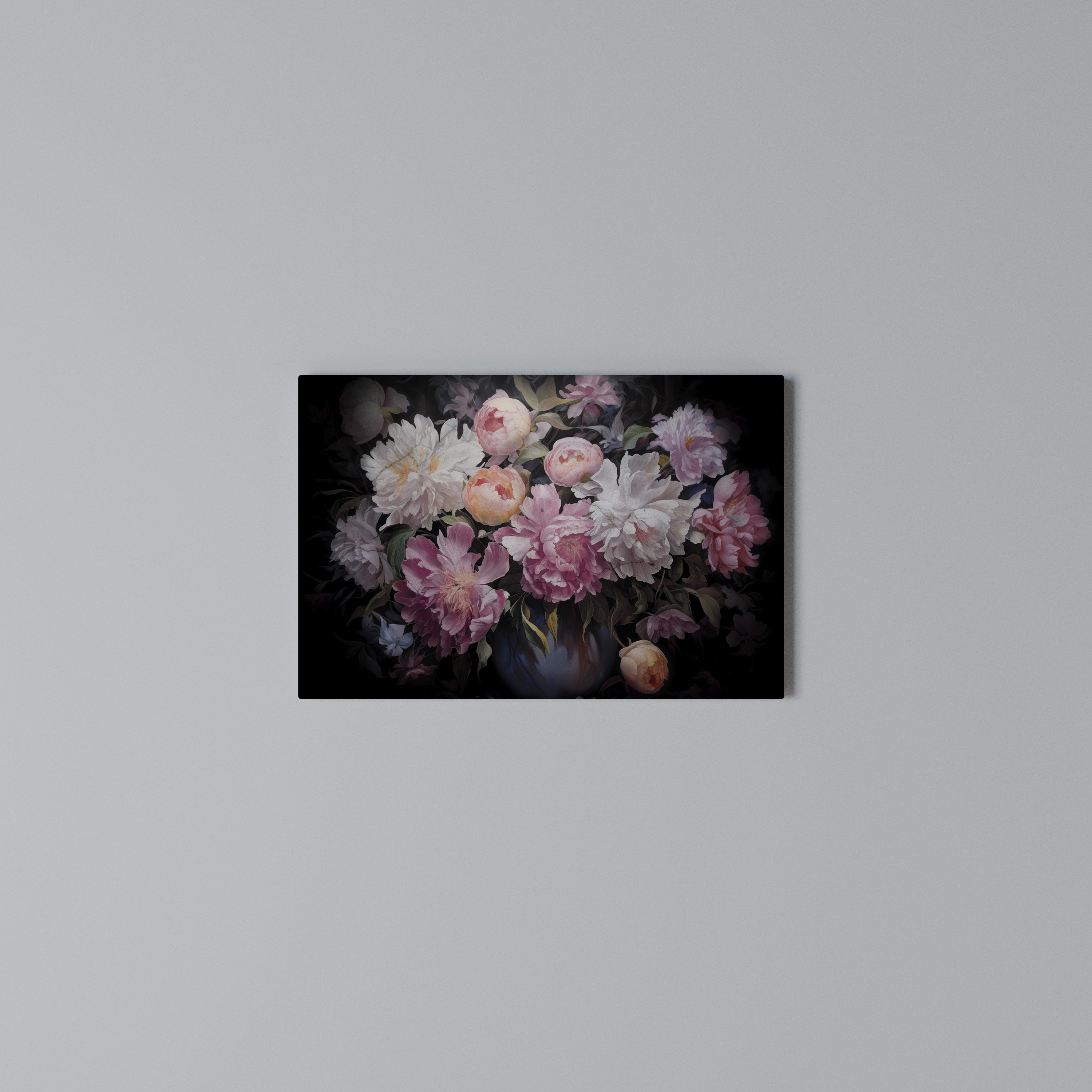 CRASHED PEONIES Poziomy obraz na płótnie