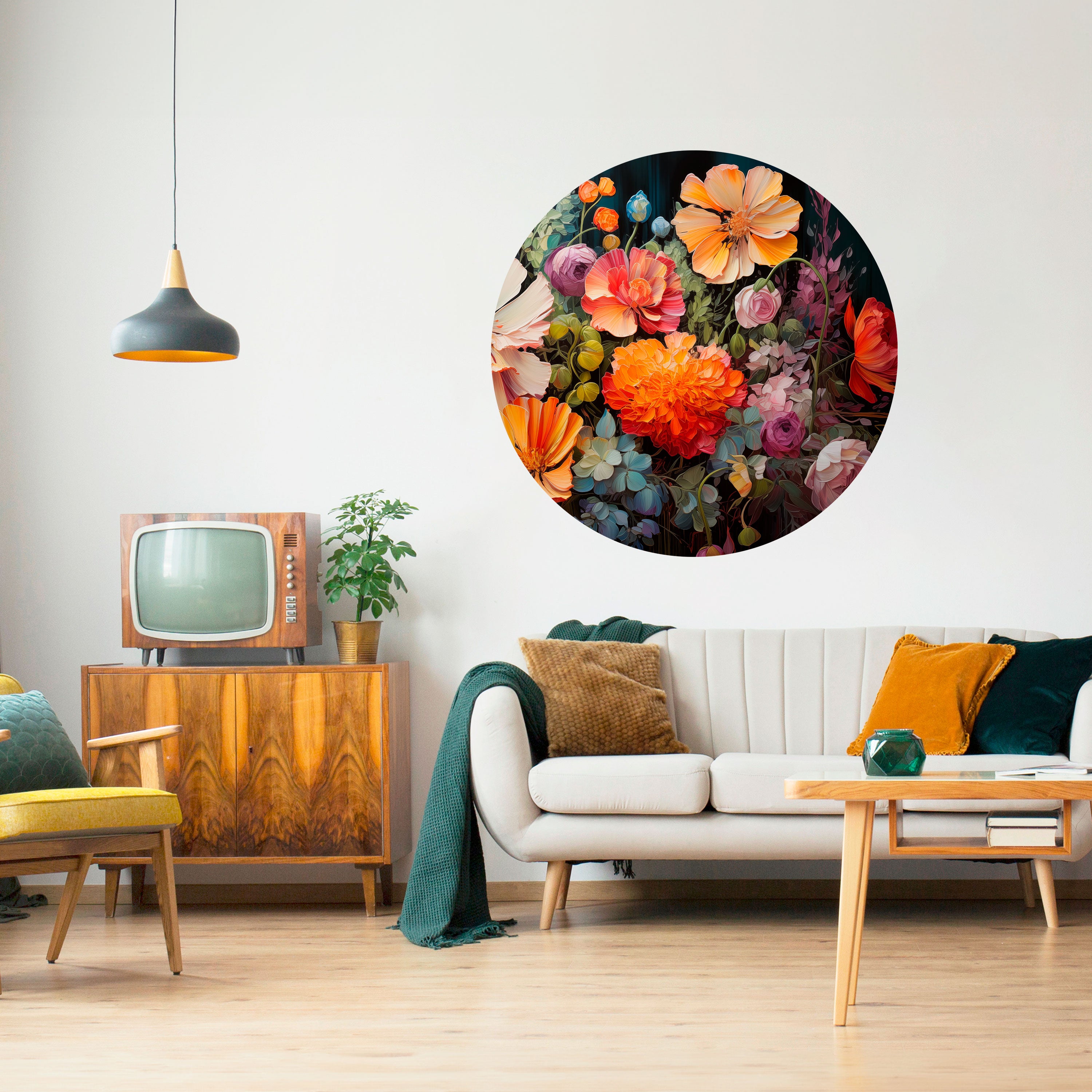 BLOOMING WILDERNESS Naklejka okrągła