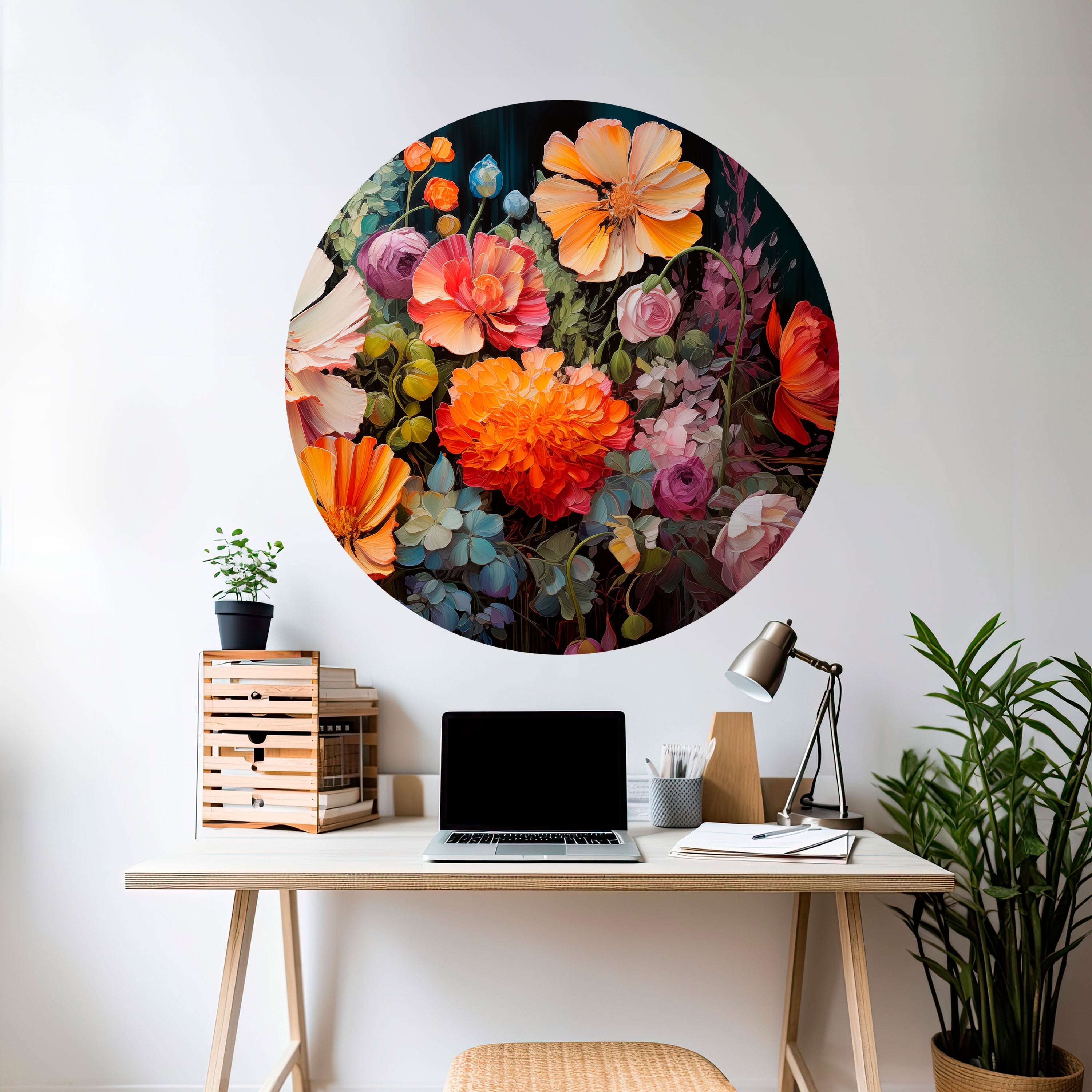 BLOOMING WILDERNESS Naklejka okrągła