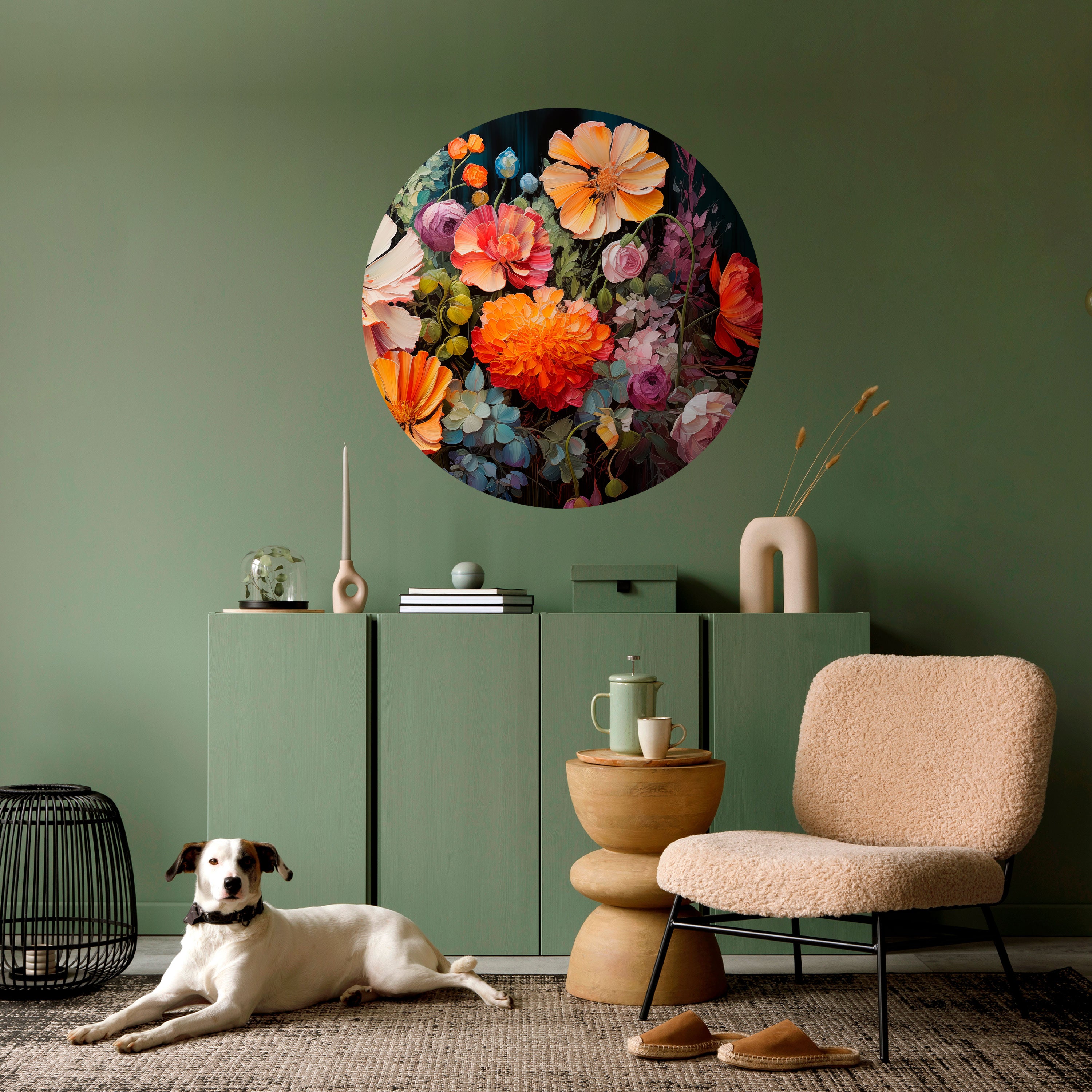 BLOOMING WILDERNESS Naklejka okrągła