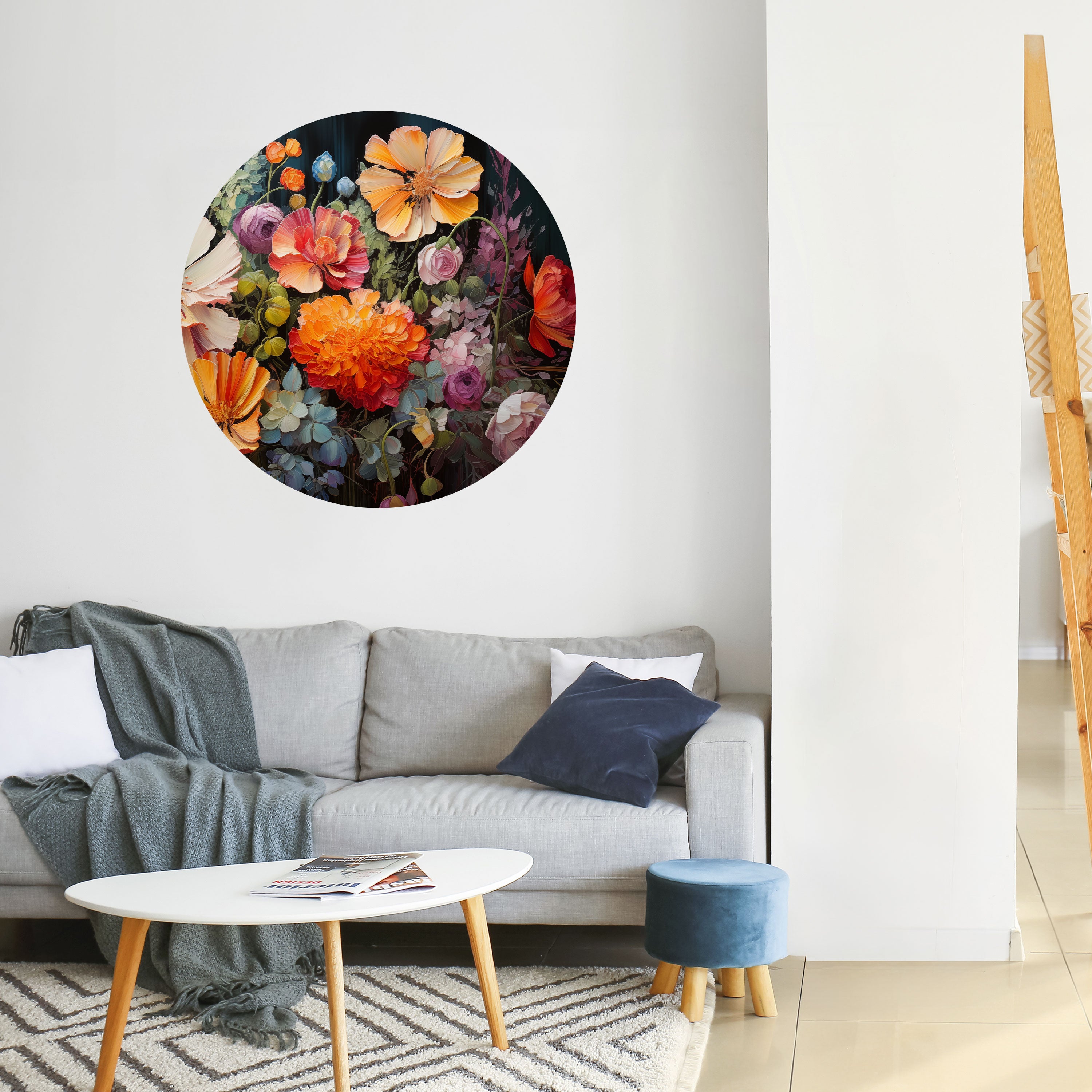 BLOOMING WILDERNESS Naklejka okrągła