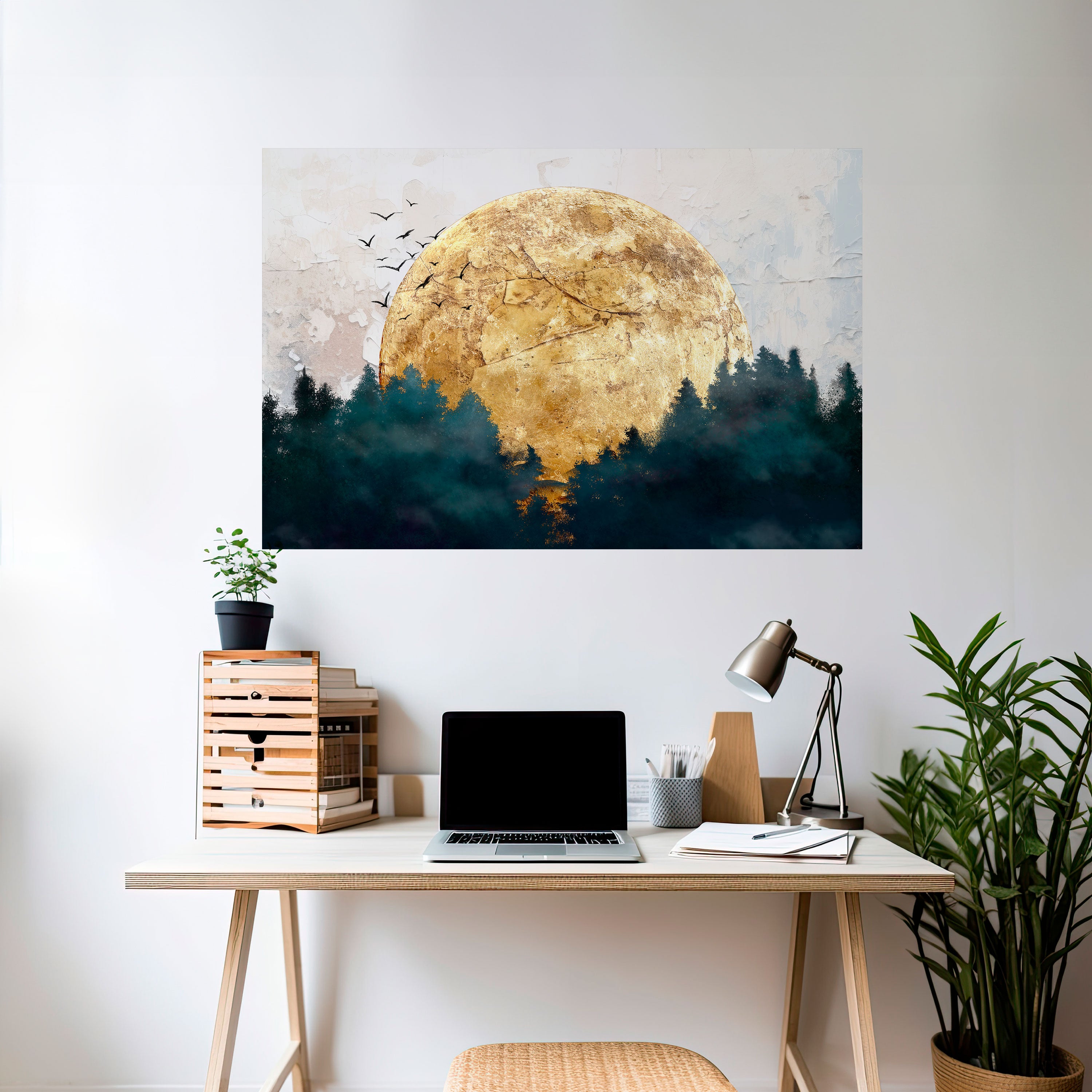RISING MOON Naklejka/Plakat poziomy