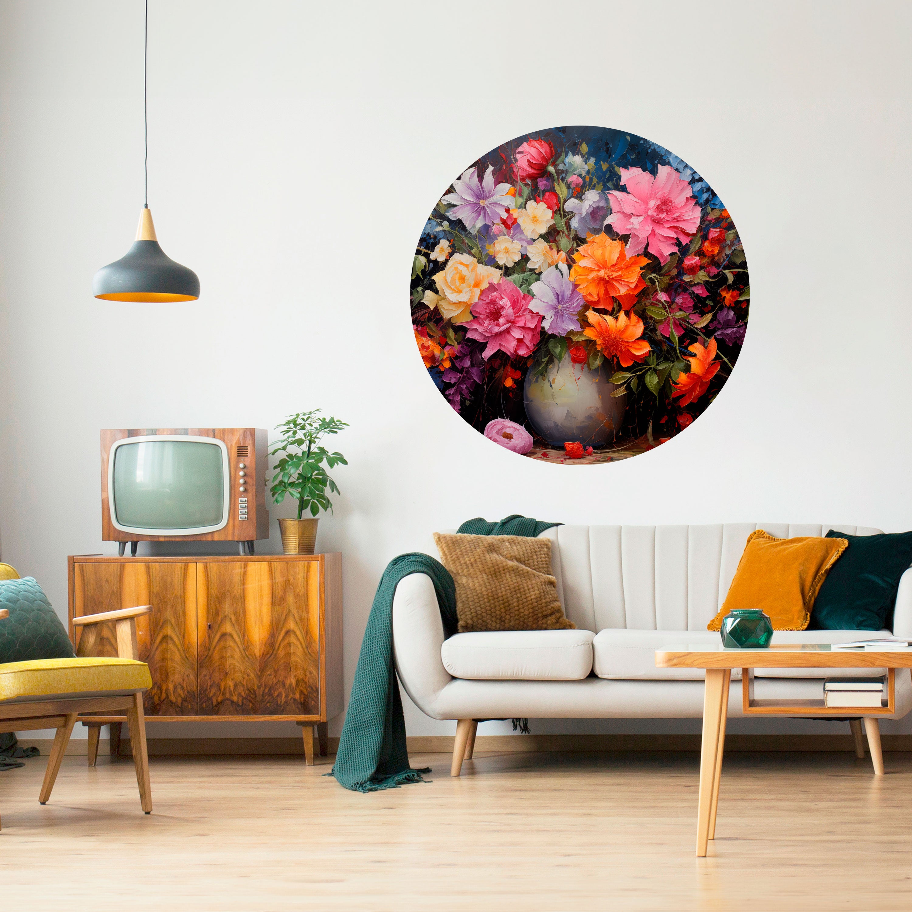 EUPHORIC BOUQUET Naklejka okrągła