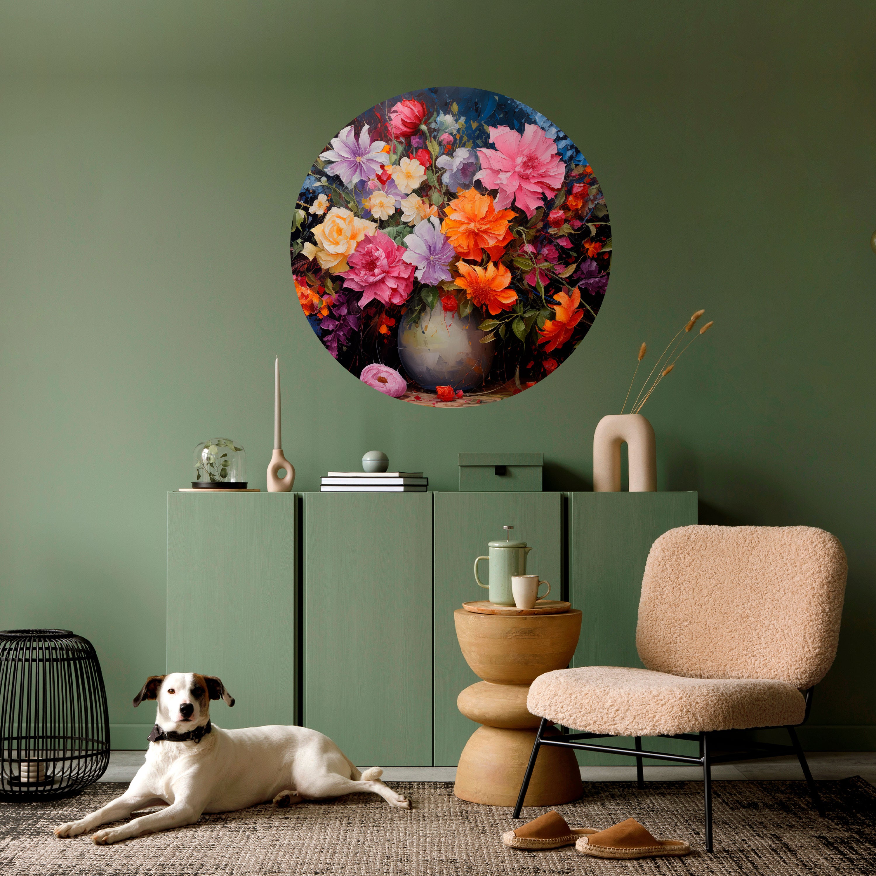 EUPHORIC BOUQUET Naklejka okrągła