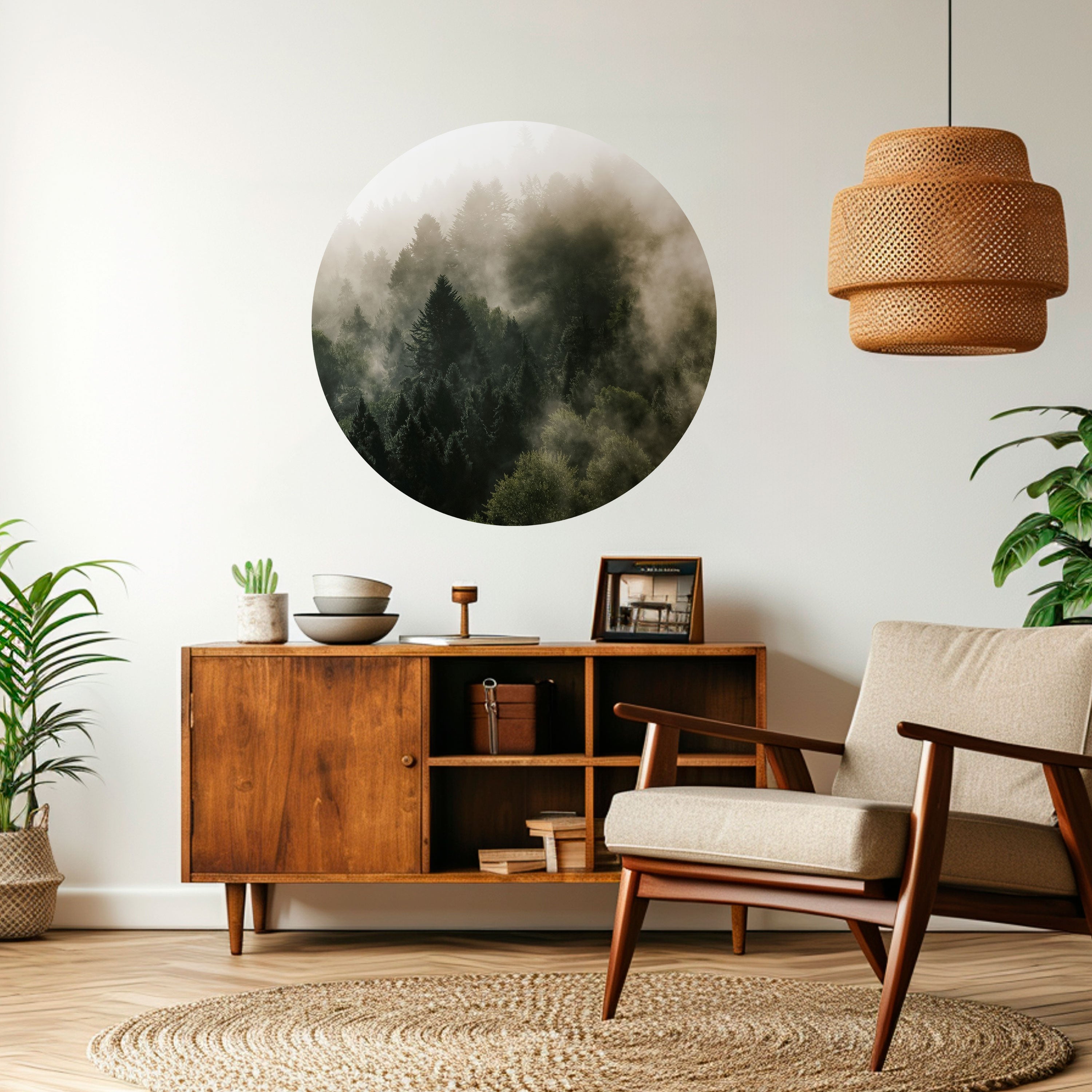 MISTY HIGHLANDS Naklejka okrągła