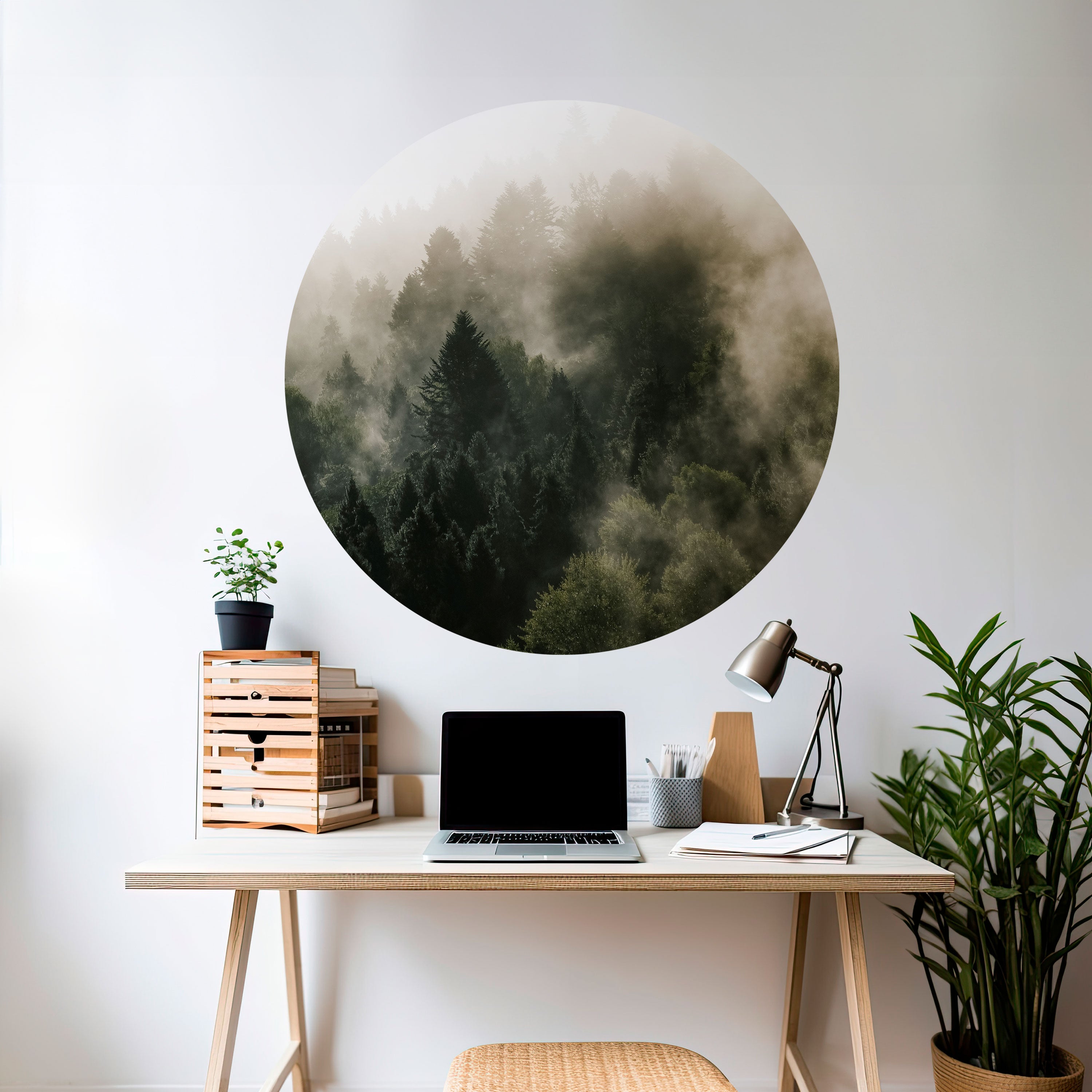 MISTY HIGHLANDS Naklejka okrągła