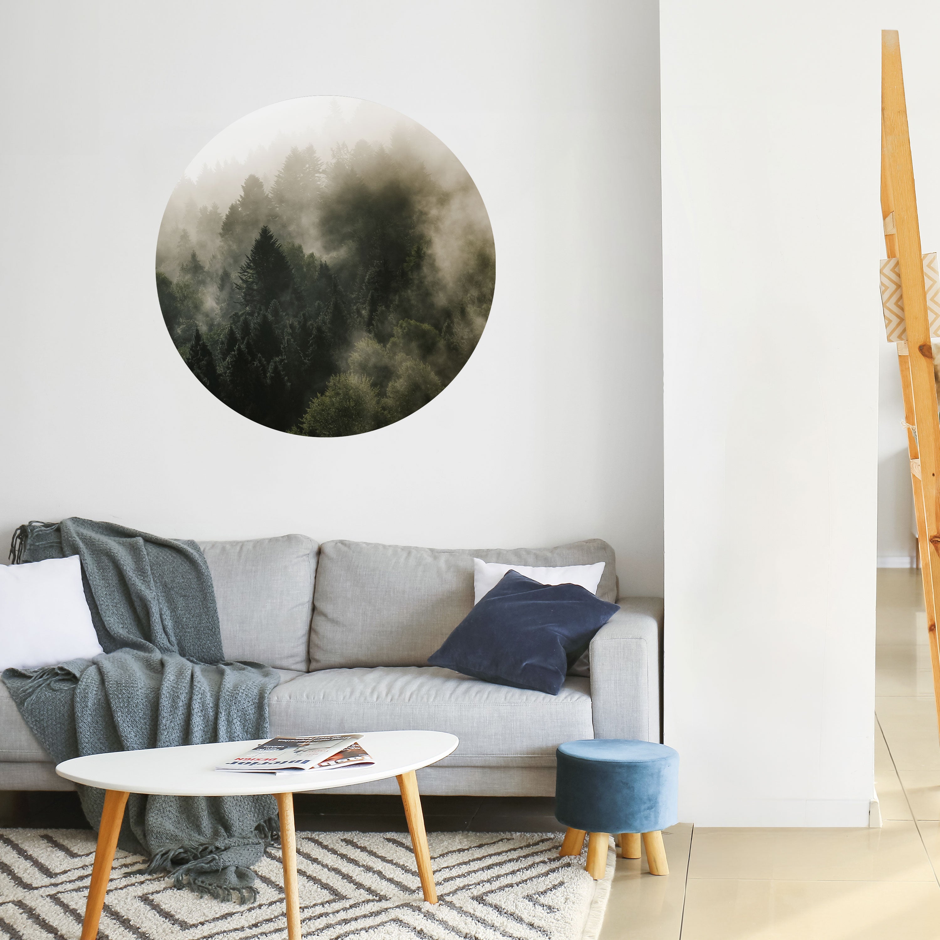 MISTY HIGHLANDS Naklejka okrągła