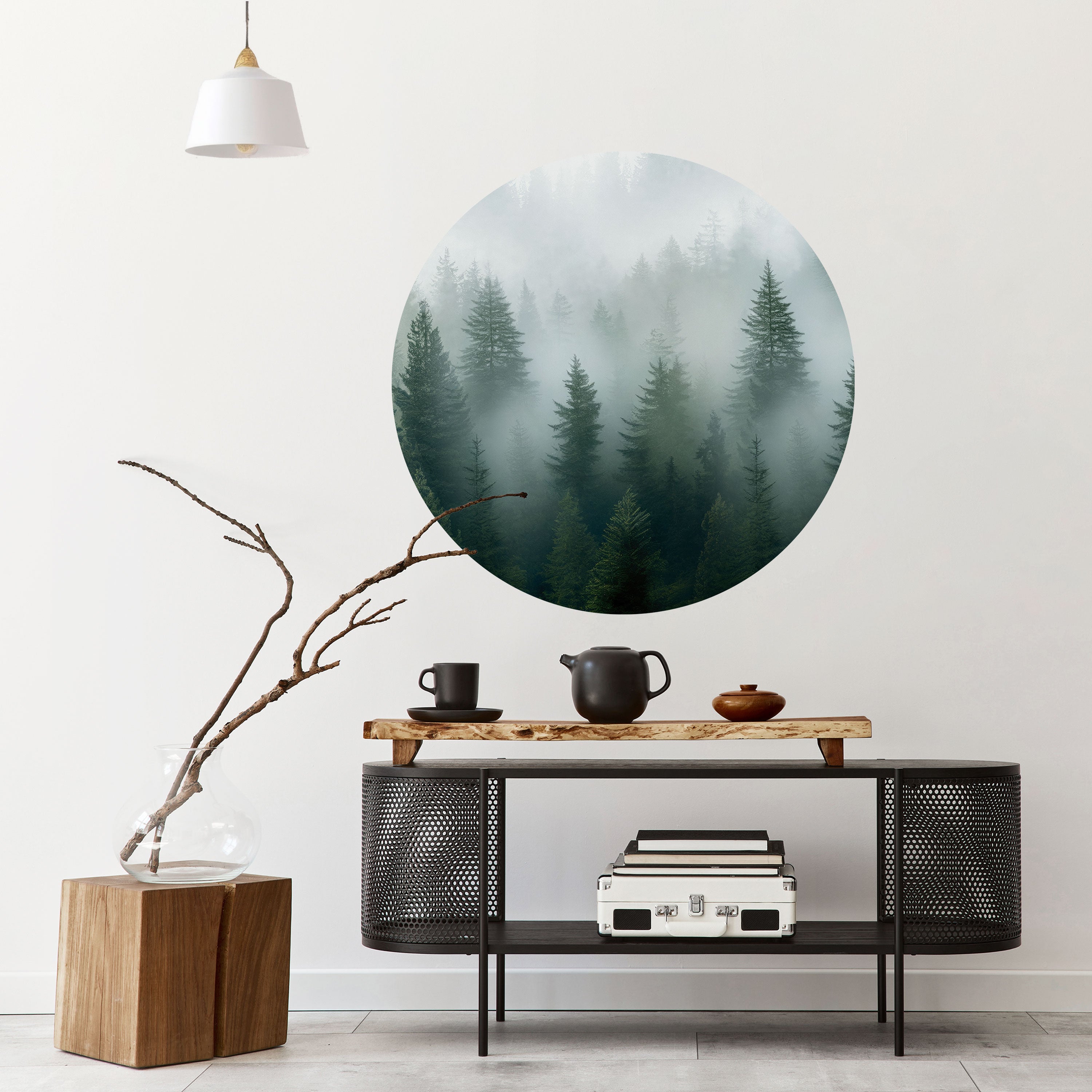 FOGGY CREST Naklejka okrągła