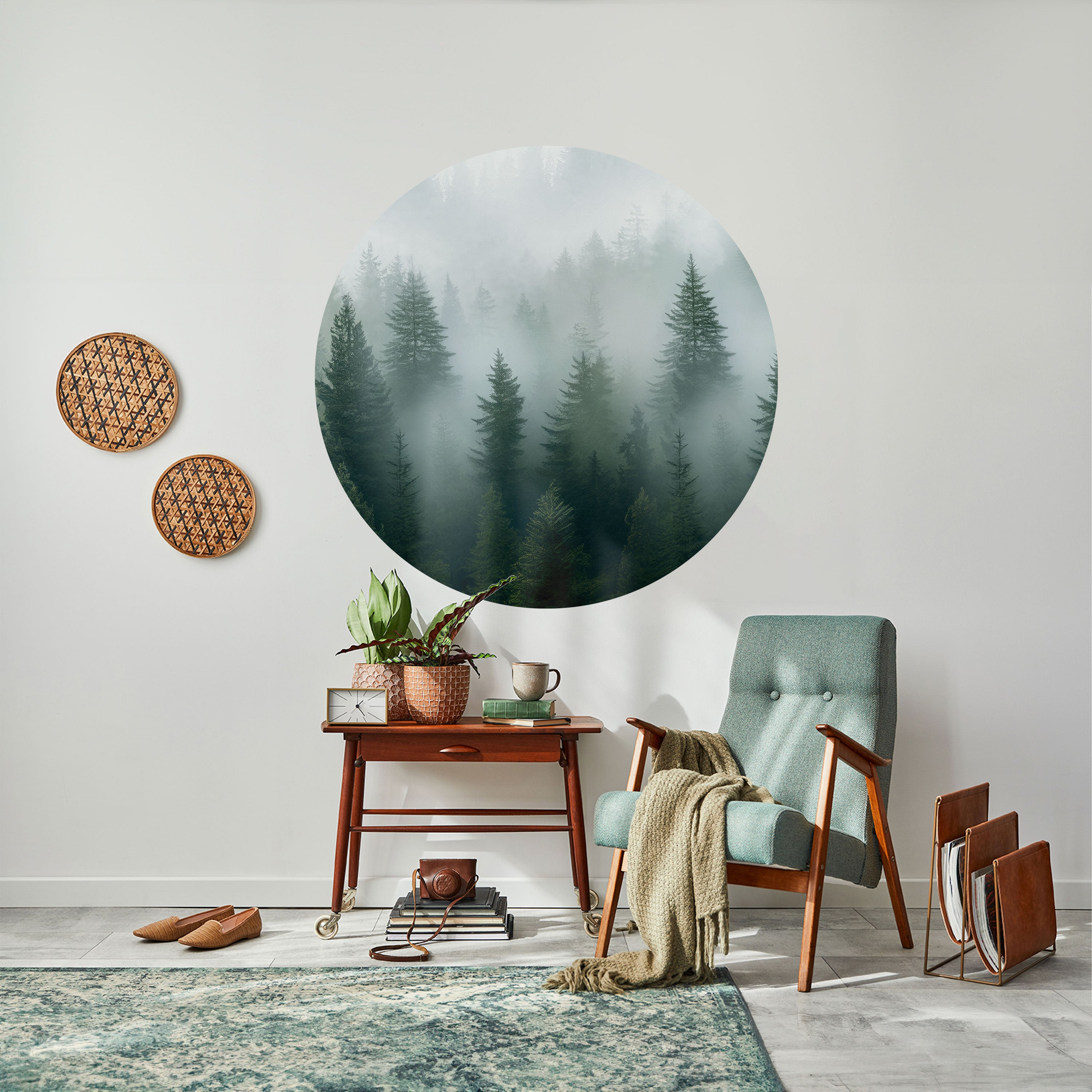 FOGGY CREST Naklejka okrągła