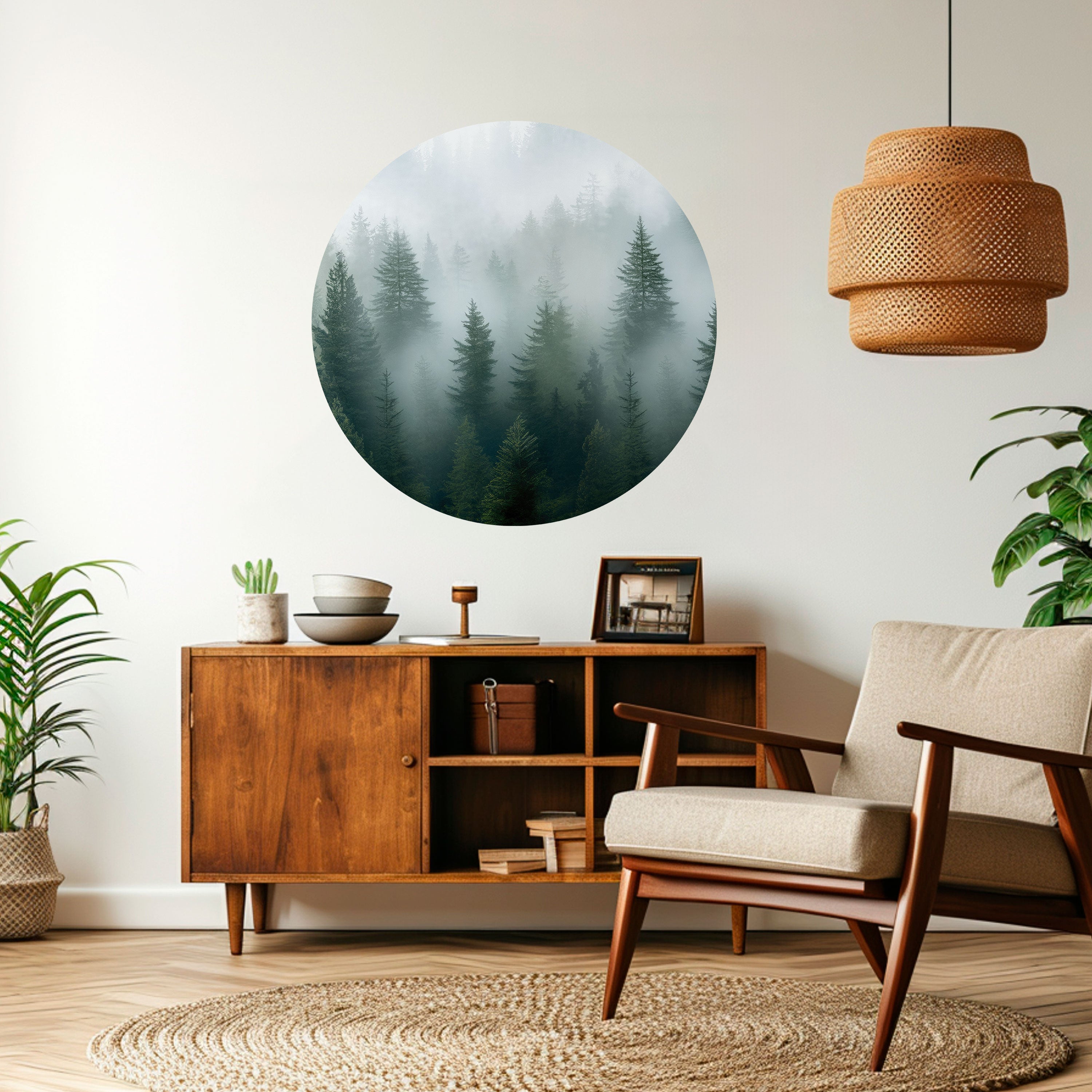 FOGGY CREST Naklejka okrągła