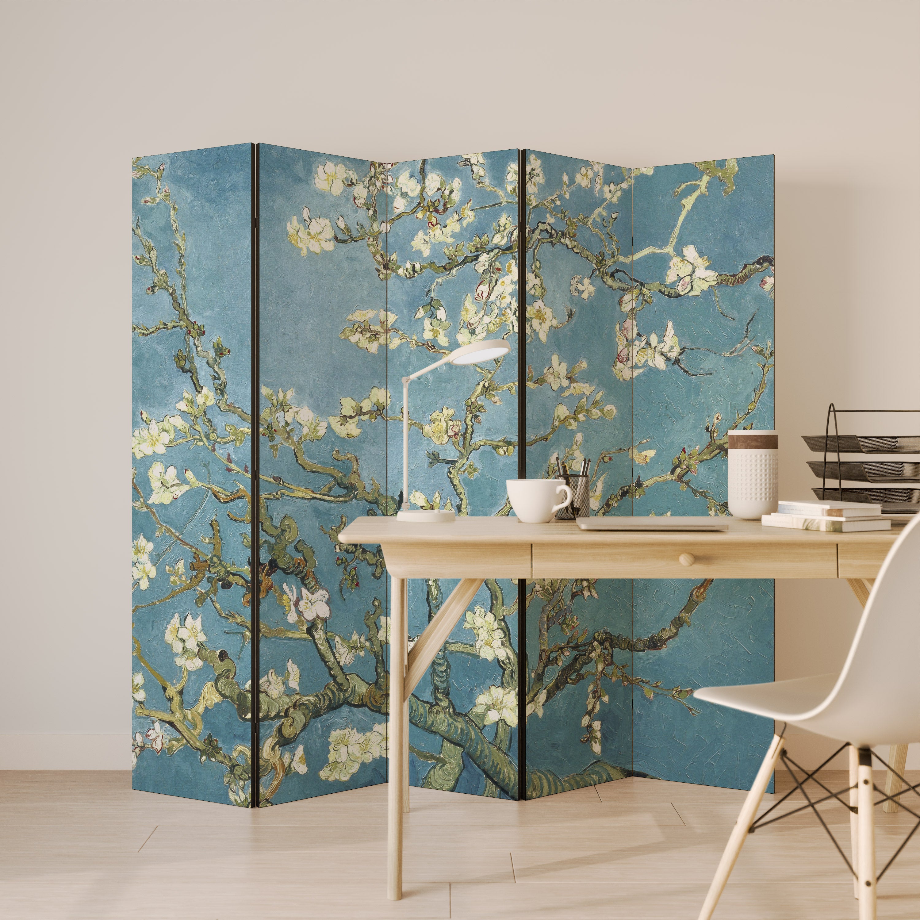 ALMOND BLOSSOM Dekoracyjny parawan 5-skrzydłowy