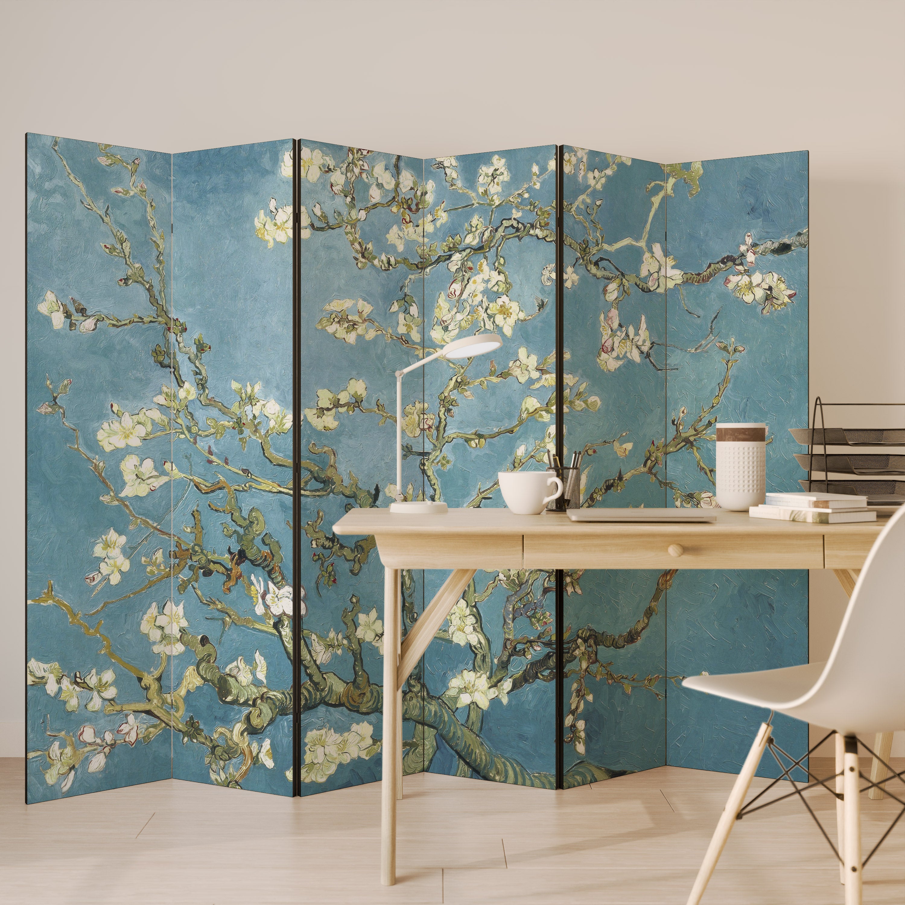 ALMOND BLOSSOM Dekoracyjny parawan 6-skrzydłowy