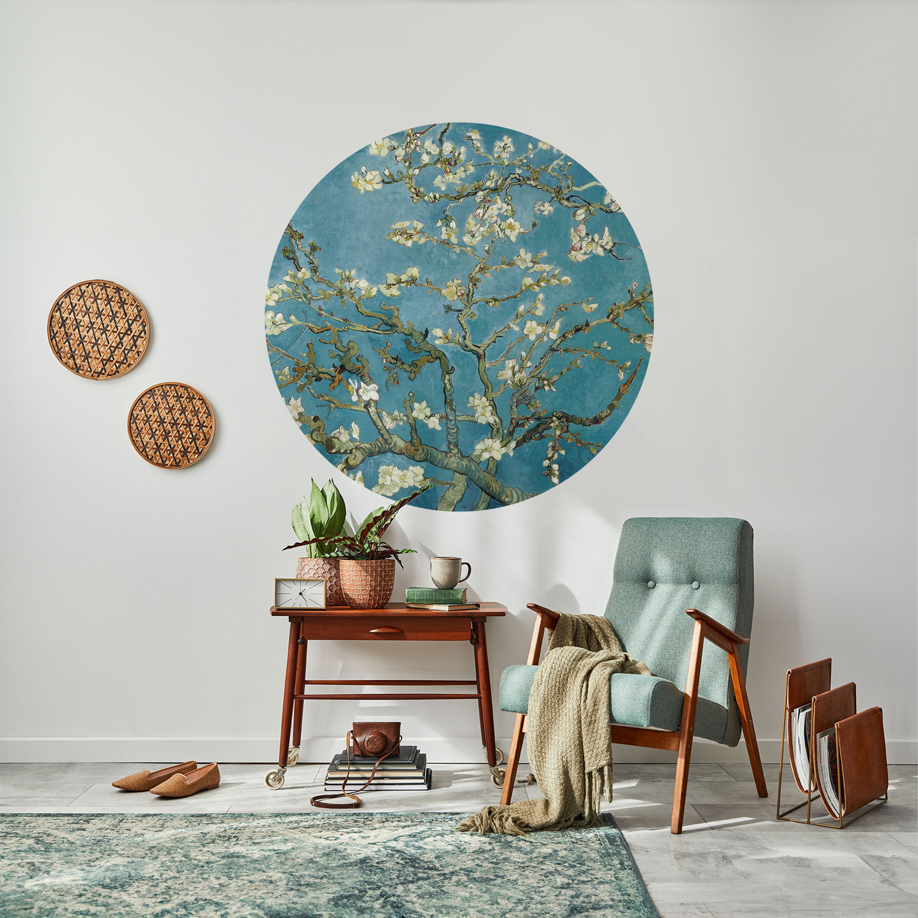 ALMOND BLOSSOM Naklejka okrągła