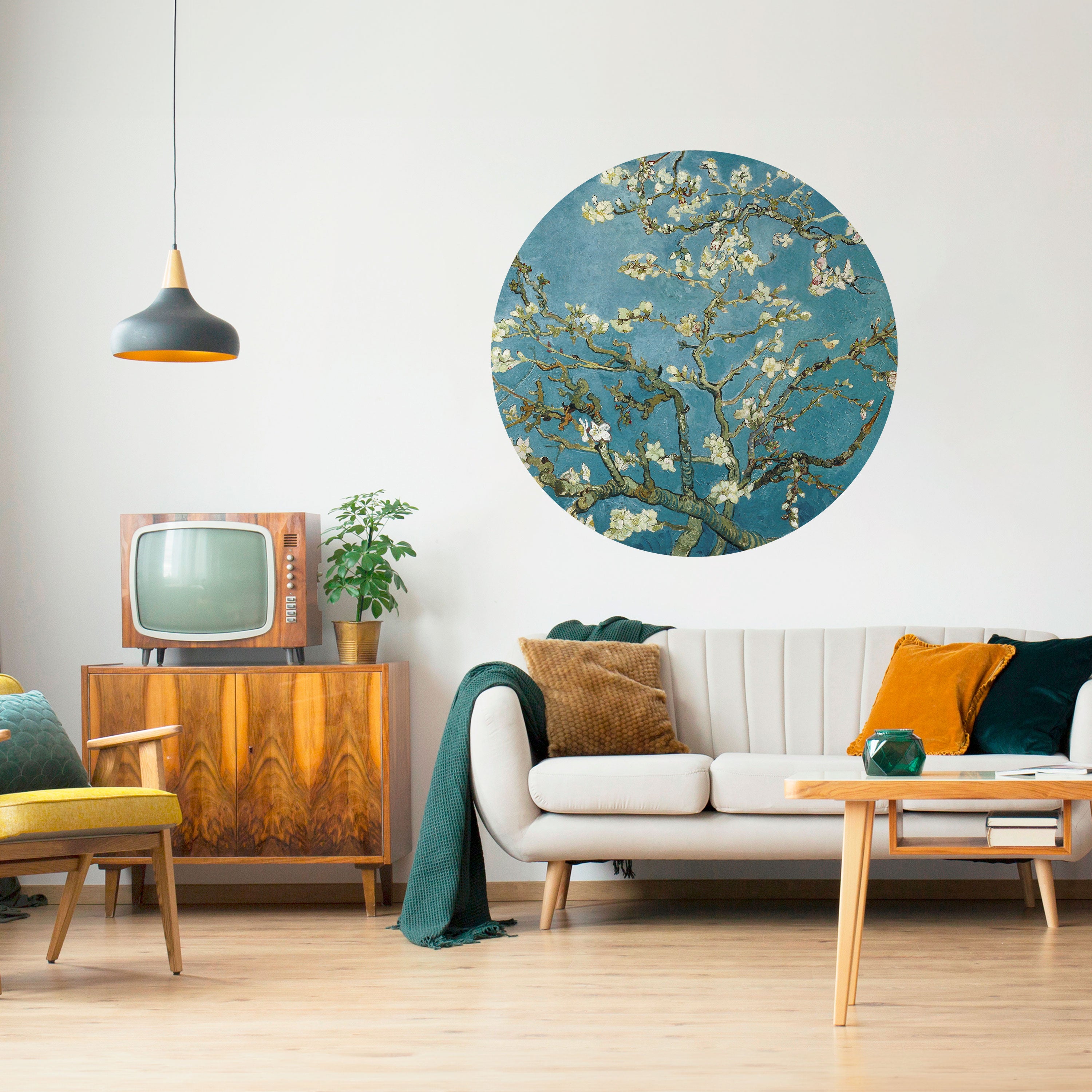 ALMOND BLOSSOM Naklejka okrągła