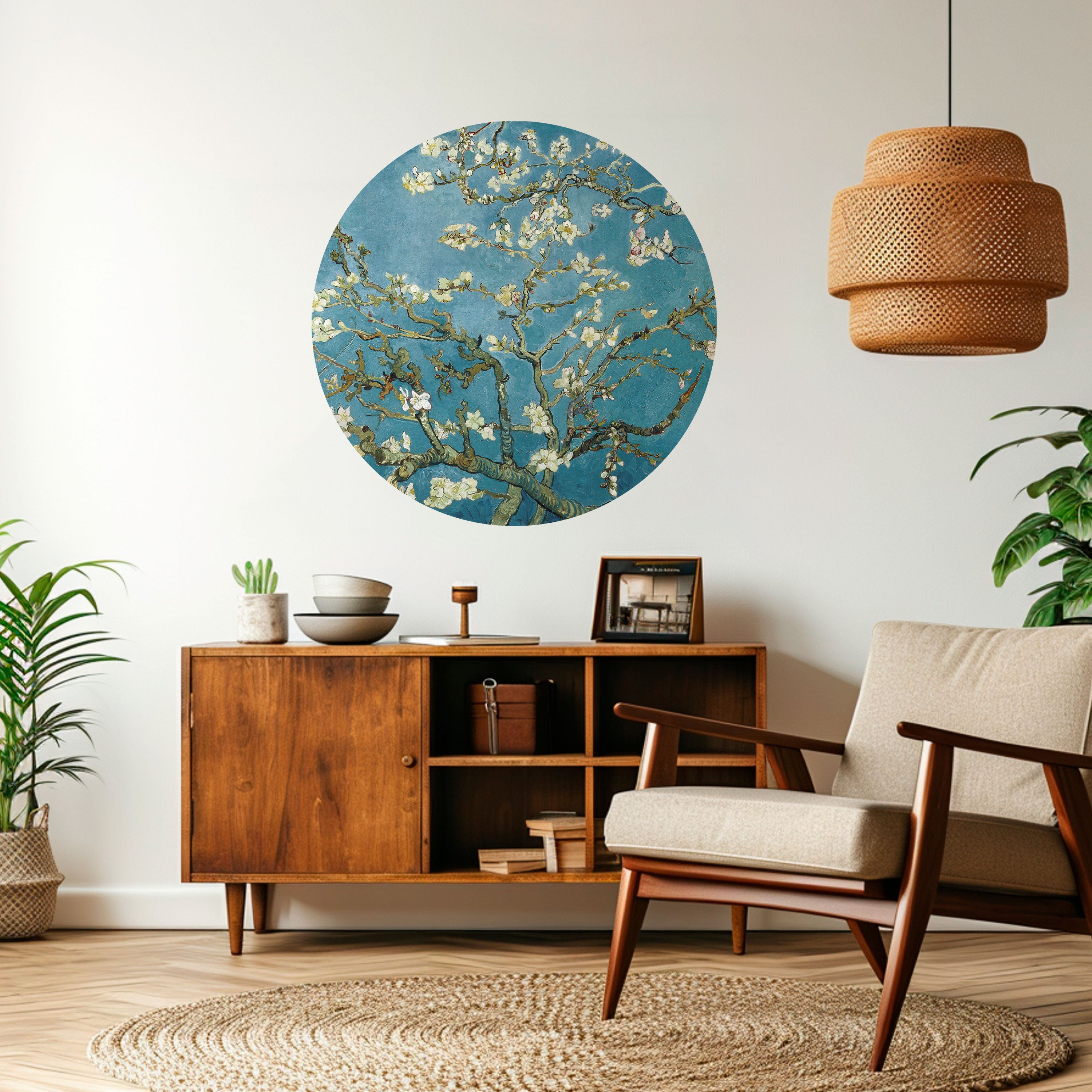 ALMOND BLOSSOM Naklejka okrągła