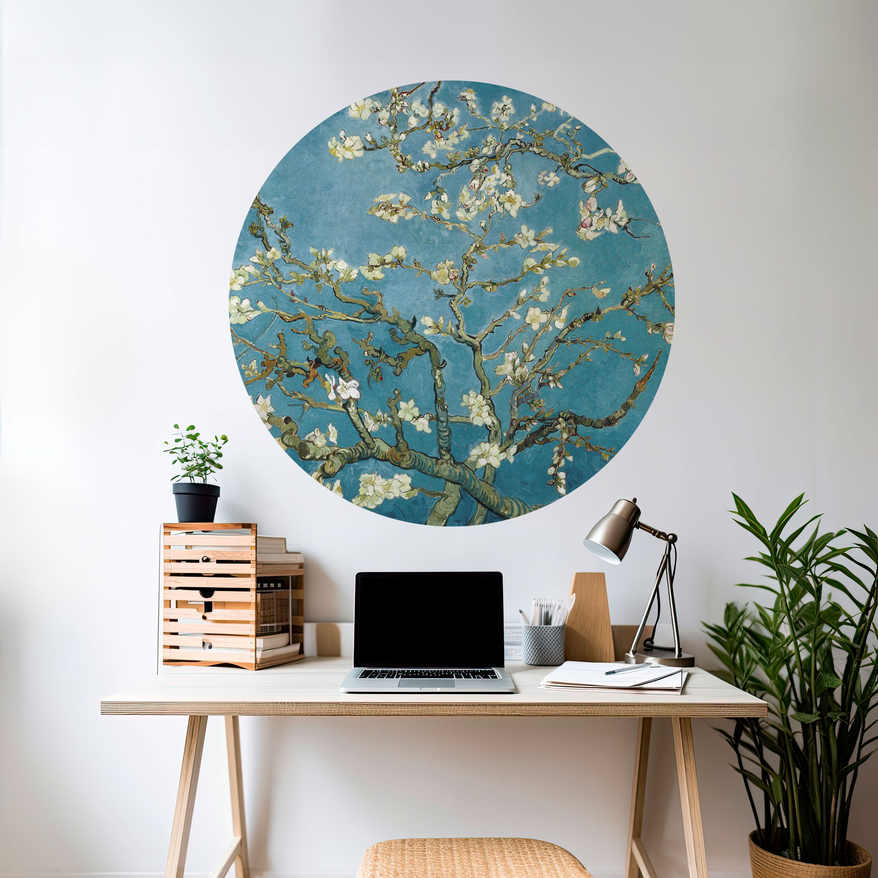 ALMOND BLOSSOM Naklejka okrągła