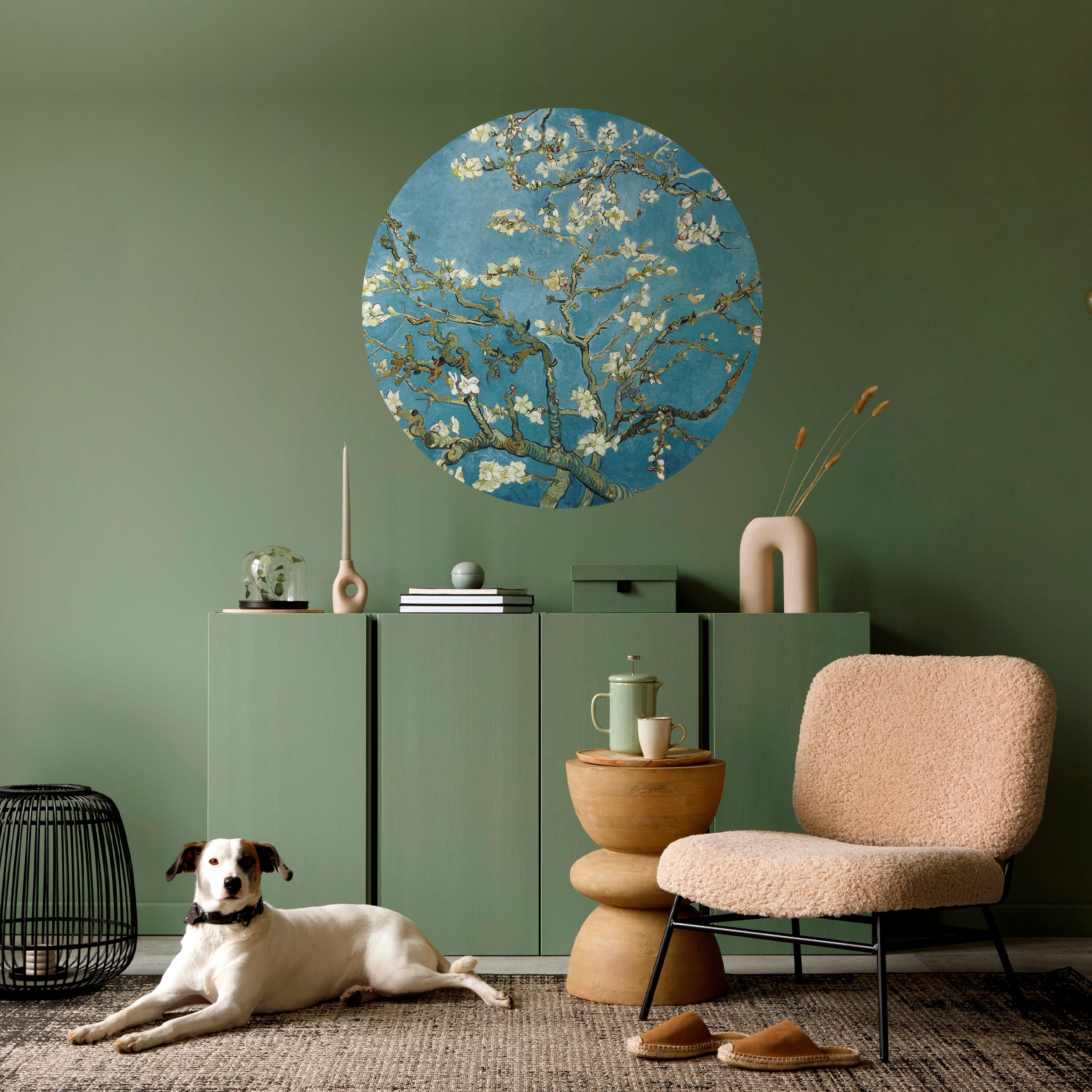 ALMOND BLOSSOM Naklejka okrągła