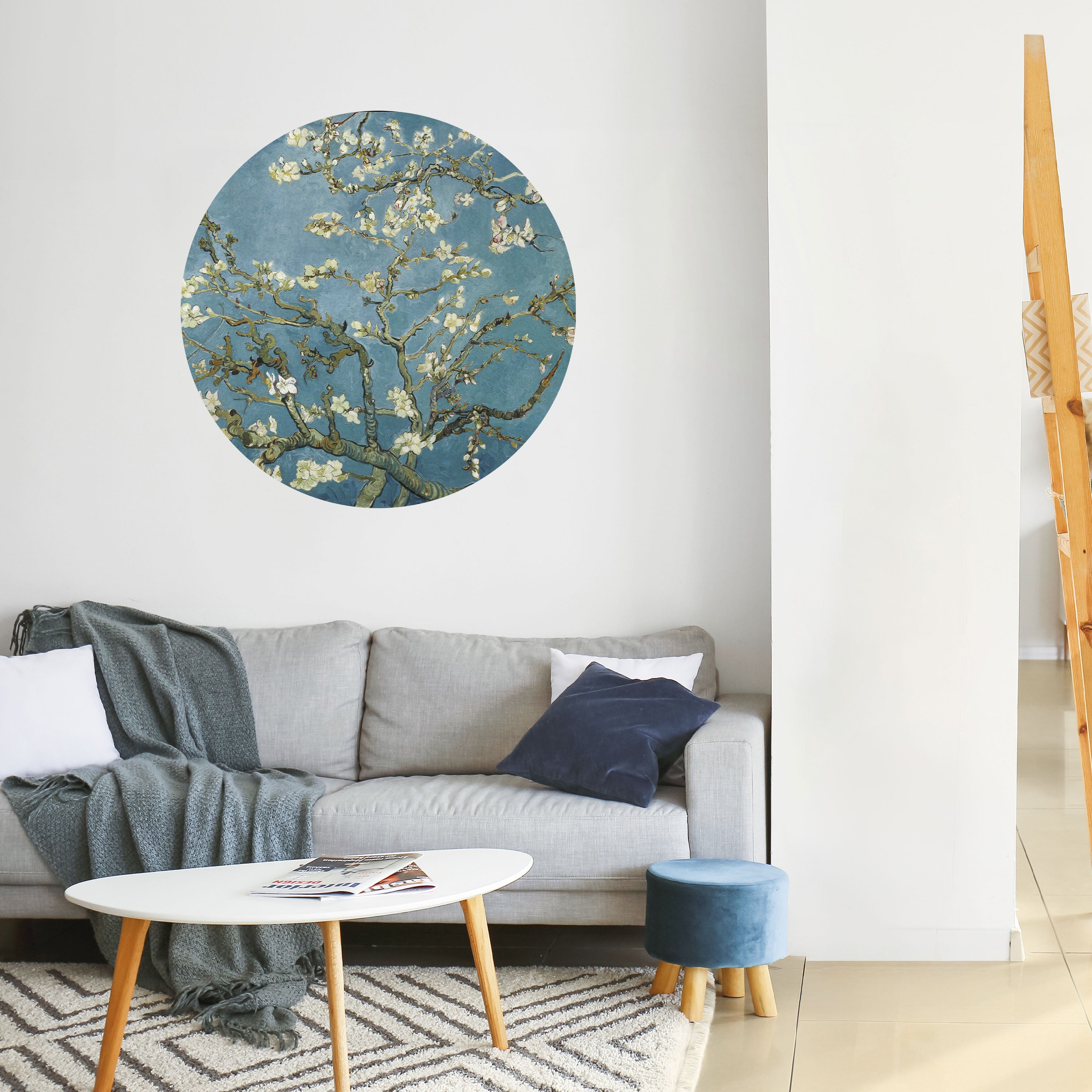 ALMOND BLOSSOM Naklejka okrągła