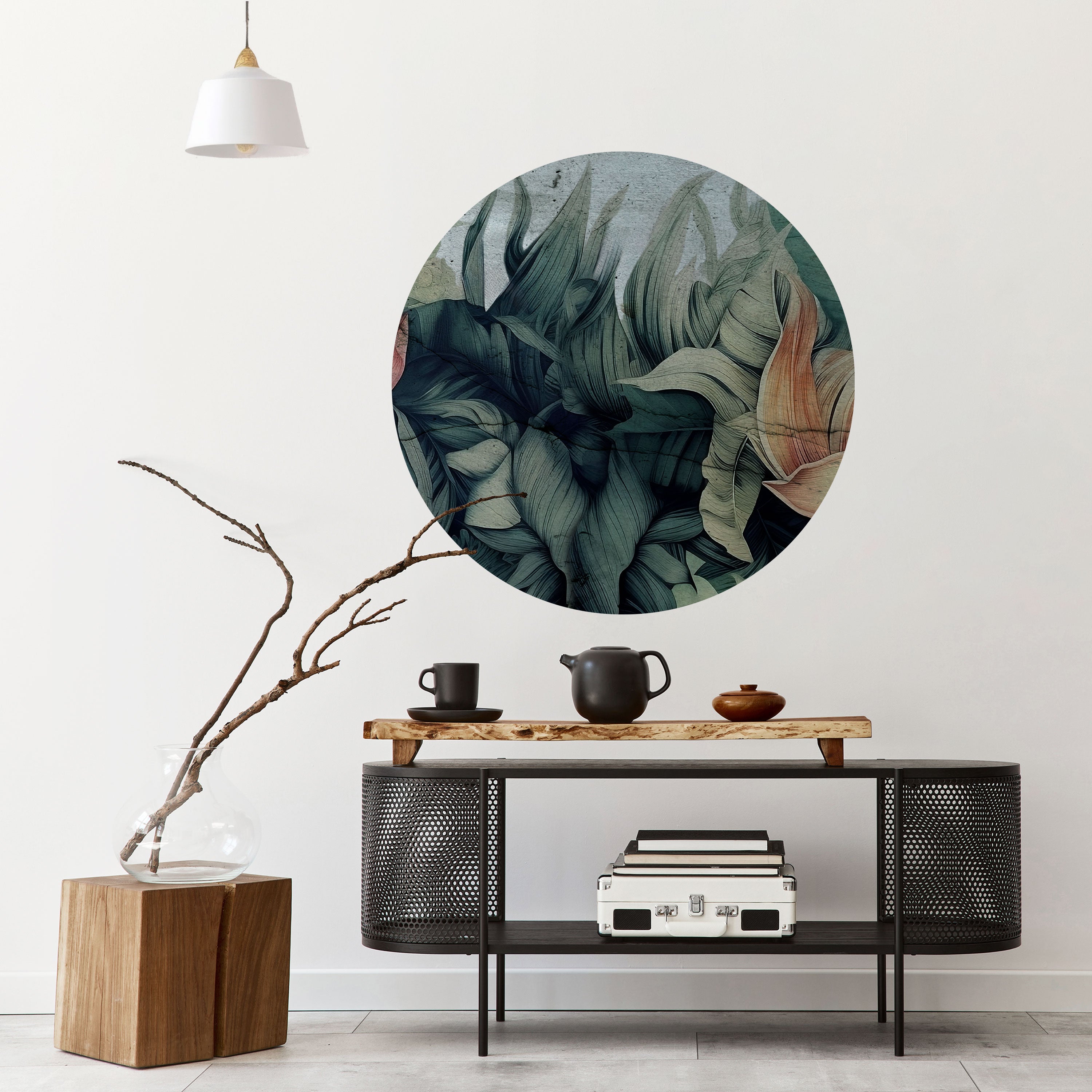 CRASHED LEAVES Naklejka okrągła