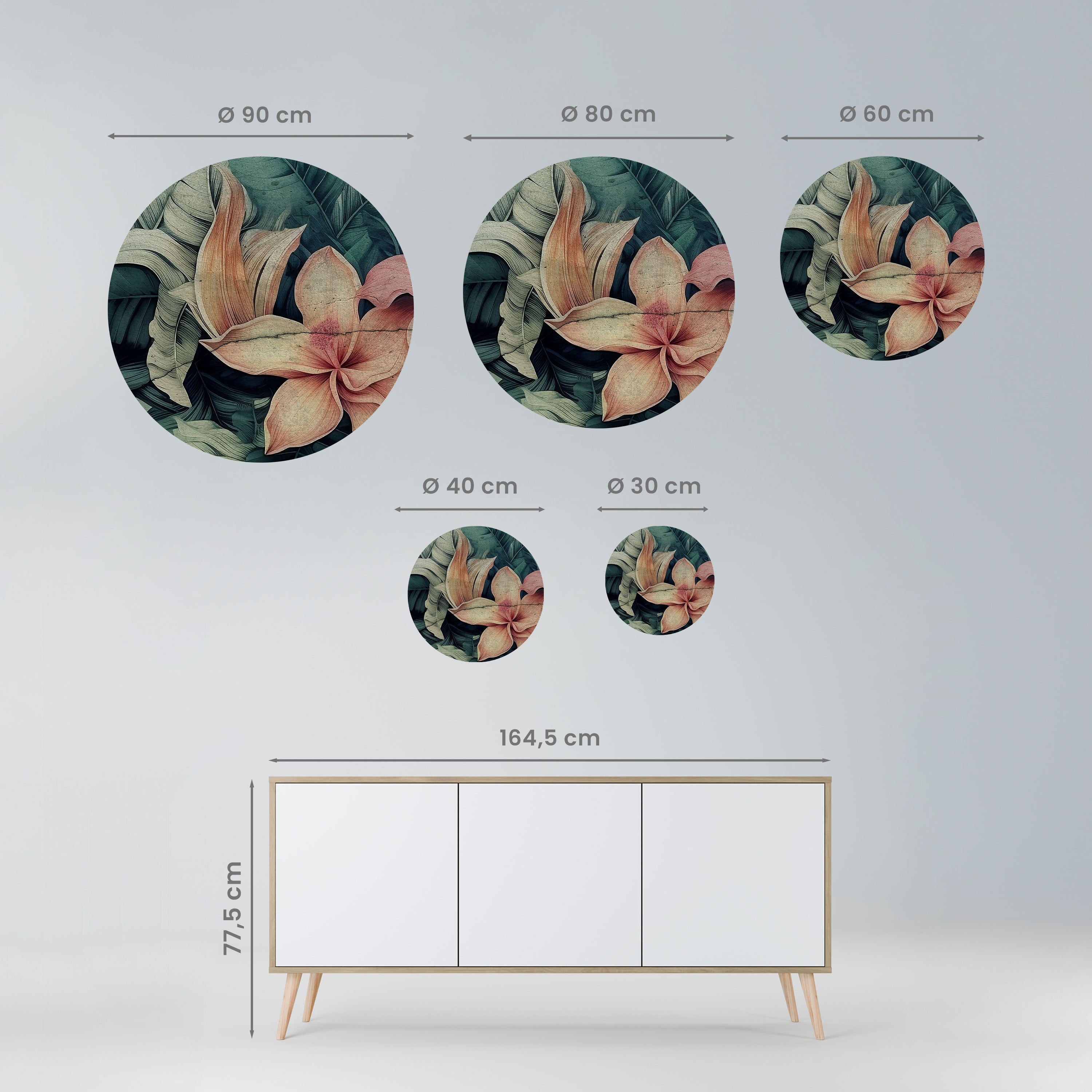 CRASHED LILY Naklejka okrągła